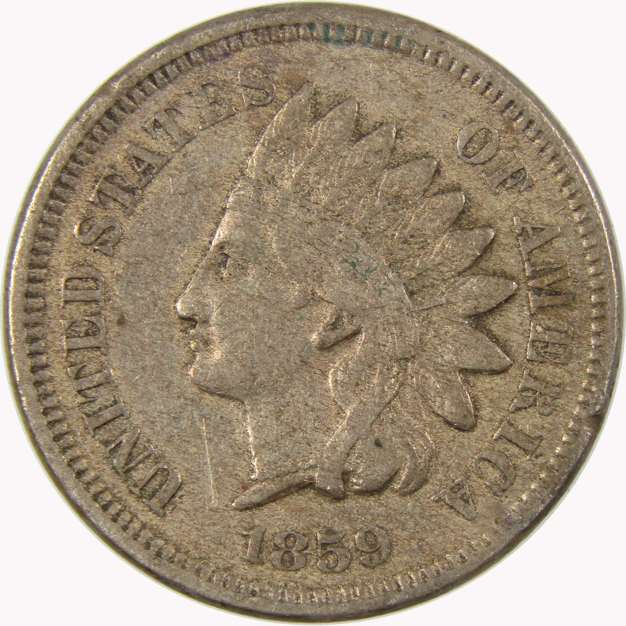 1859 Indian Head Cent VF Very Fine Penny 1c Coin SKU:CP1076