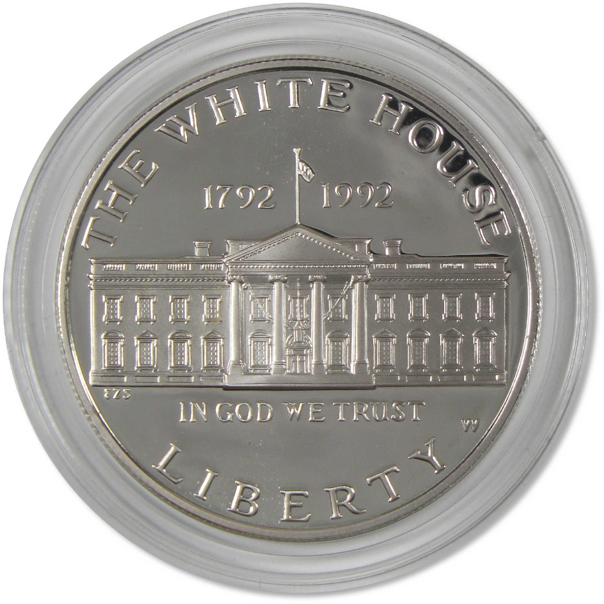 1992 W White House Commemorative Silver Dollar Proof $1 Coin OGP COA