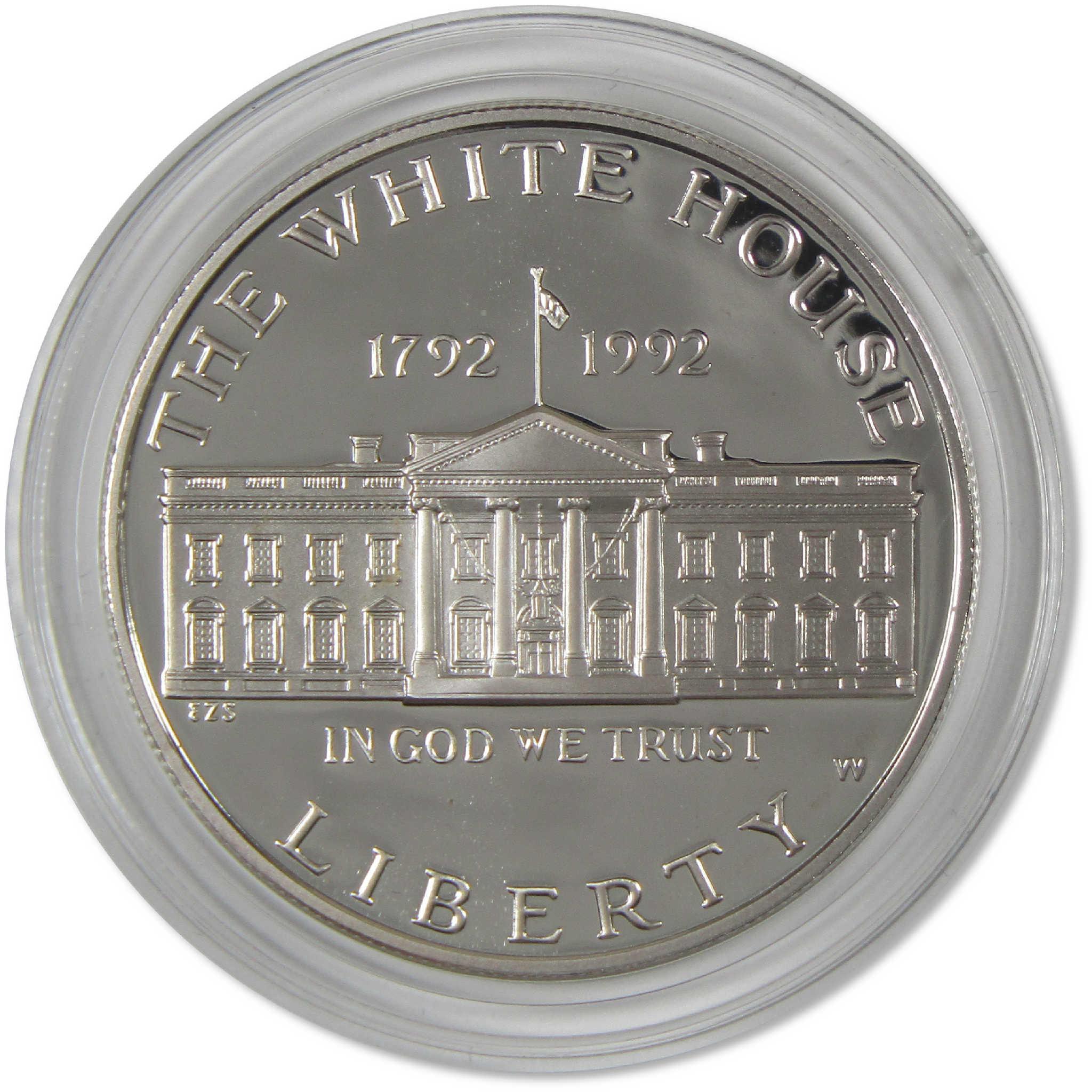 1992 W White House Commemorative Silver Dollar Proof $1 Coin OGP COA
