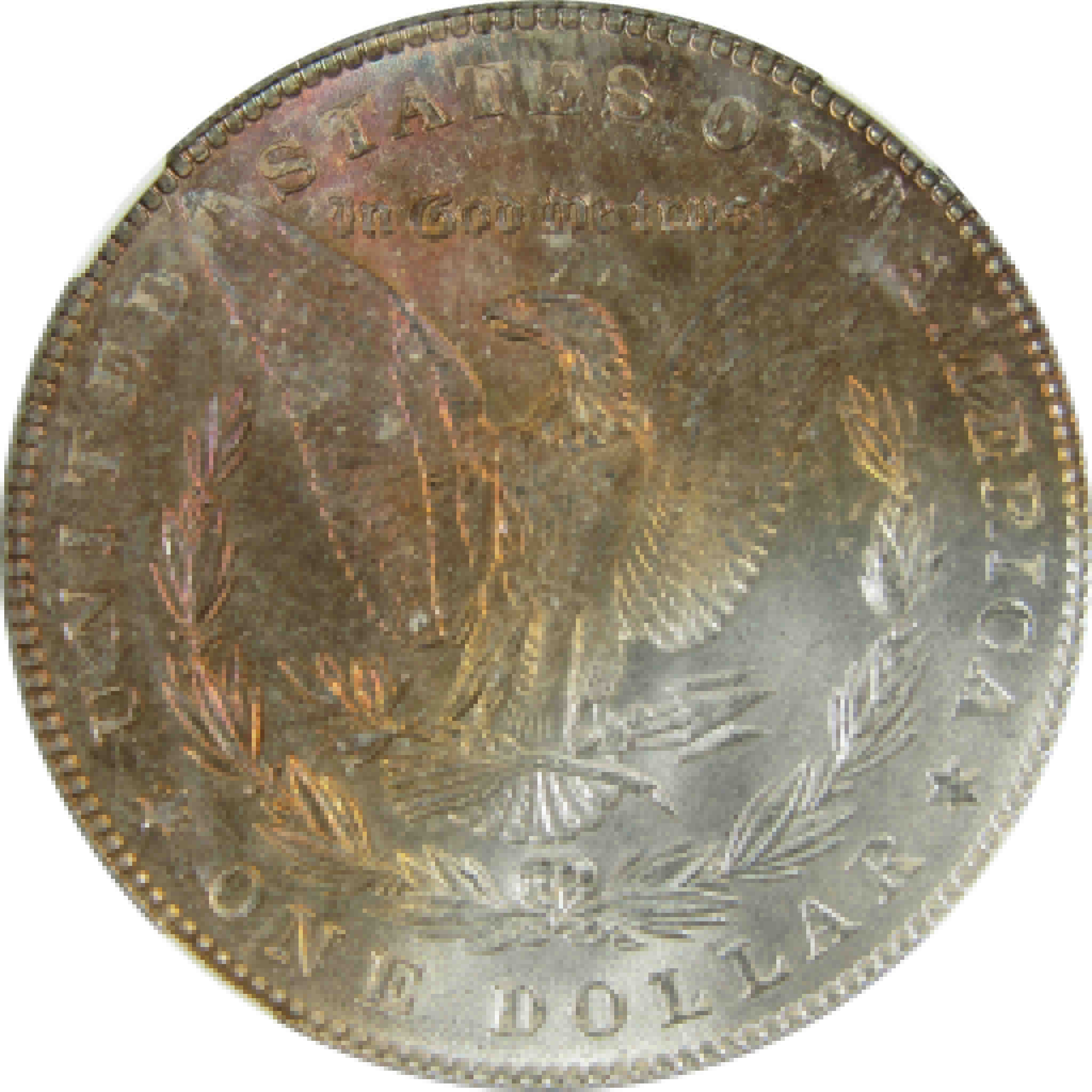 1886 Morgan Silver Dollar MS 63 NGC Crescent Toned Reverse SKU:CP401