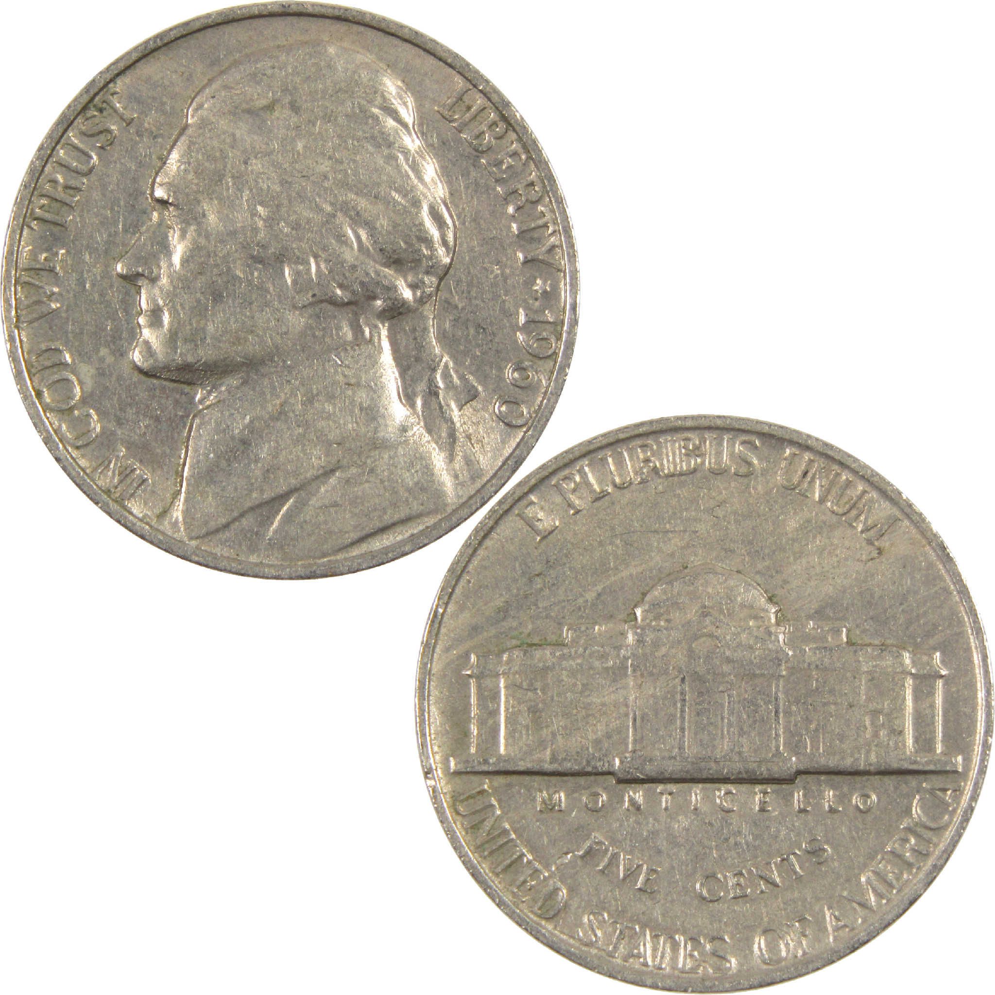 1960 Jefferson Nickel Circulated 5c Coin Collectible