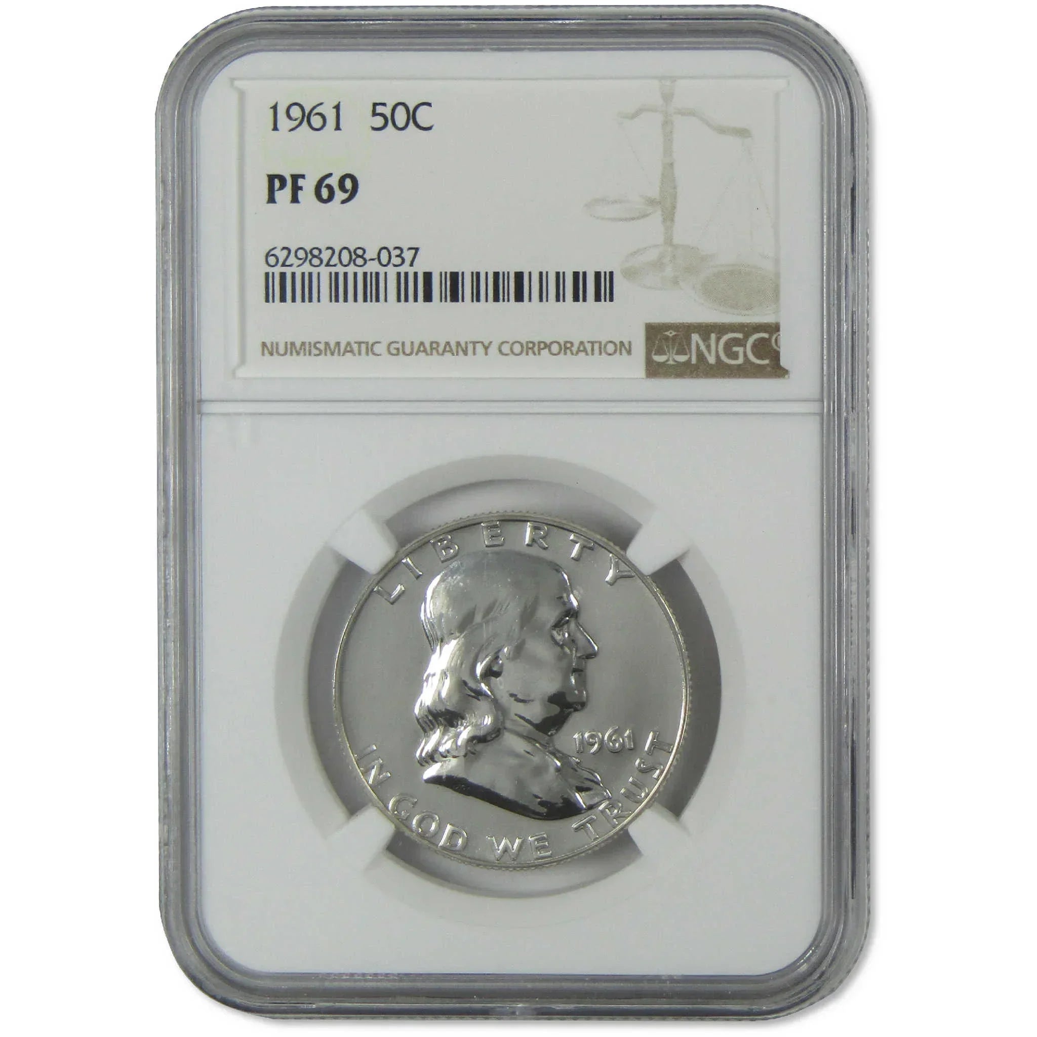 1961 Franklin Silver Half Dollar PF 69 NGC Proof 50c Coin Collectible