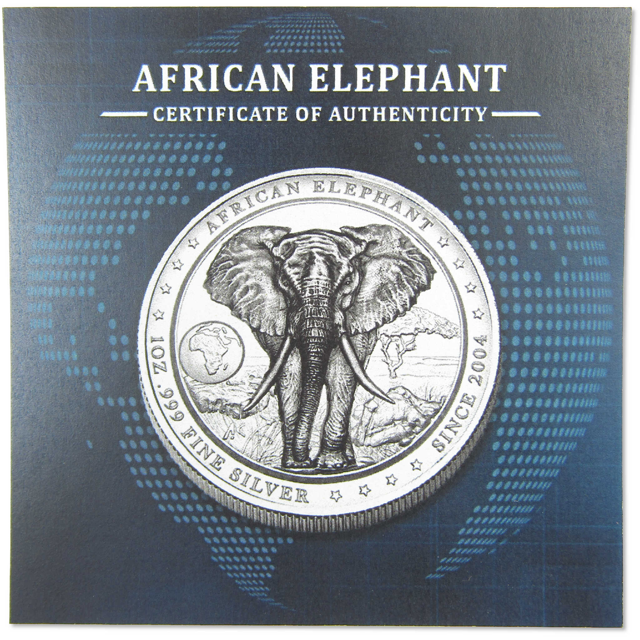 African Elephant 1 oz .999 Silver $2 Coin 2025 Niue COA SKU:OPC221