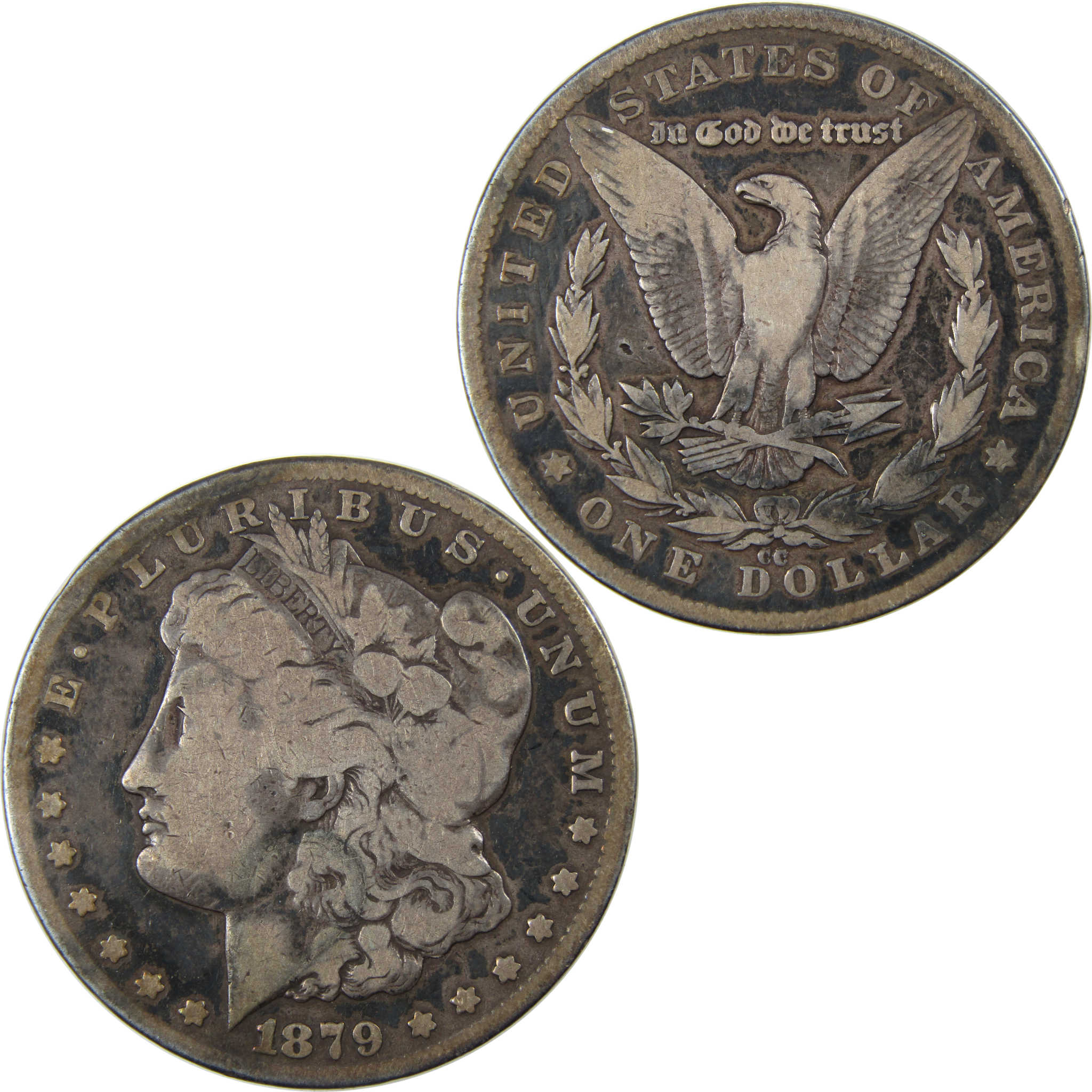 1879 CC Capped Die Morgan Dollar Very Good / Fine Silver SKU:I23907 - Morgan coin - Morgan silver dollar - Morgan silver dollar for sale - Profile Coins & Collectibles