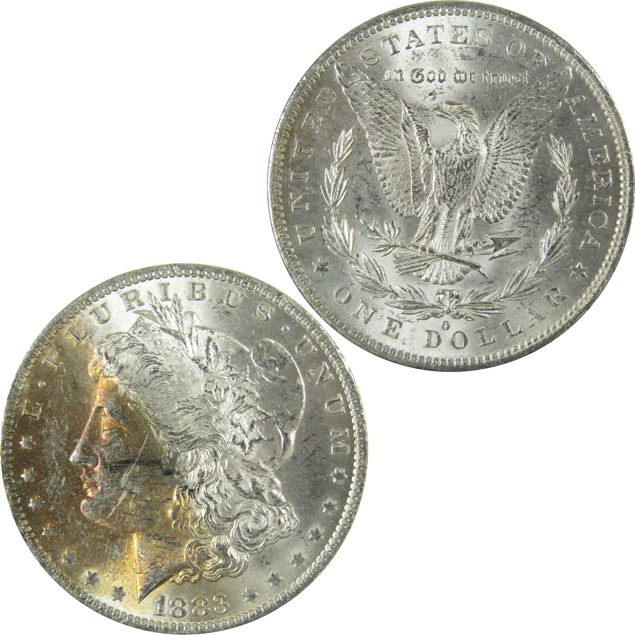 1883 O Morgan Silver Dollar Uncirculated Mint State Toned SKU:I27866