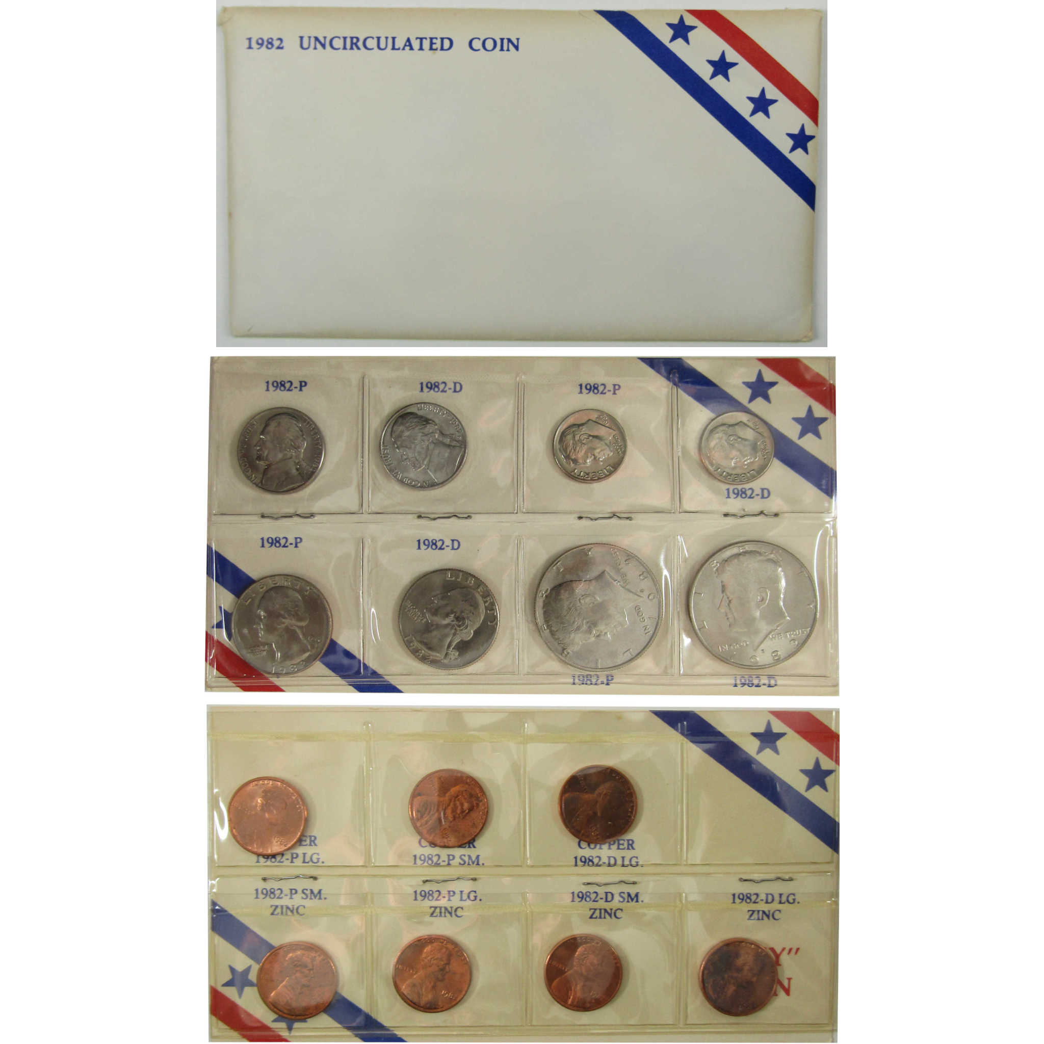 1982 P&D Unofficial 15-Coin Uncirculated Mint Set SKU:I28195