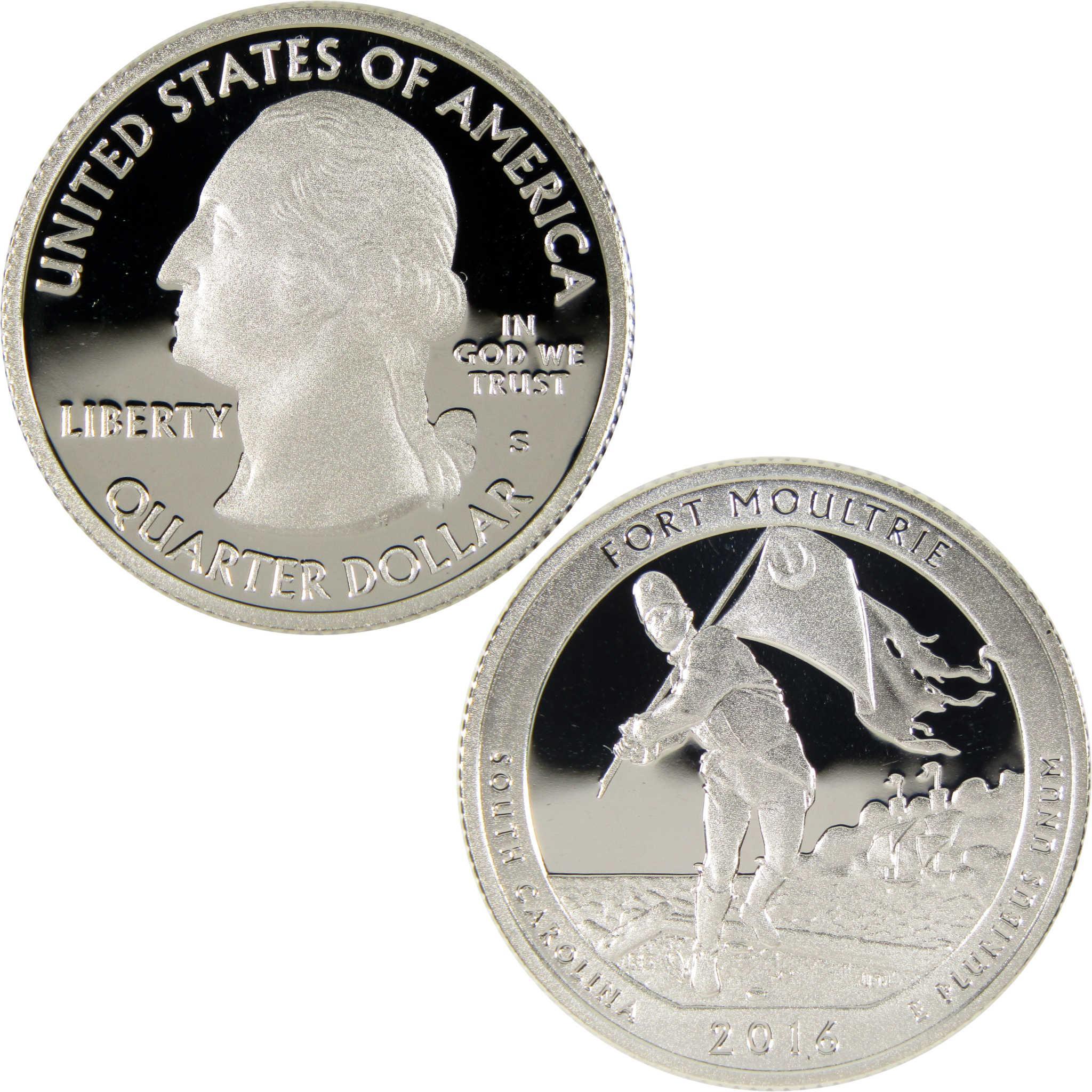 2016 Fort Moultrie South Carolina silver quarter dollar coin, collectible US coin