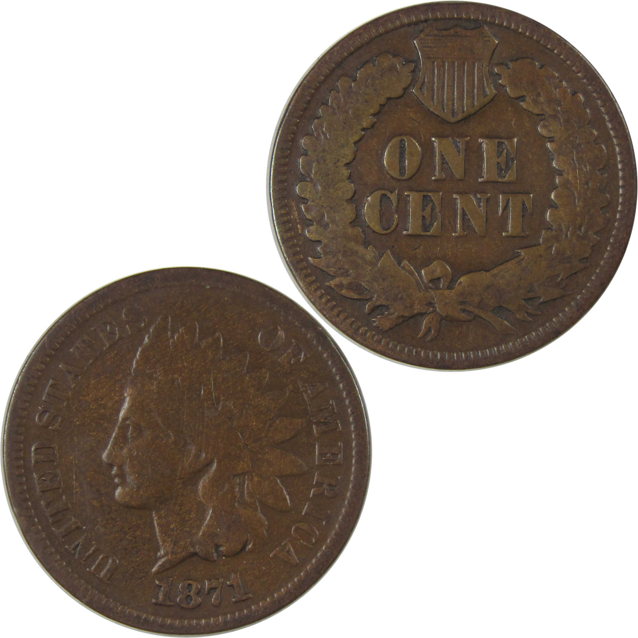 1871 Indian Head Cent G Good Penny 1c Coin SKU:CP28