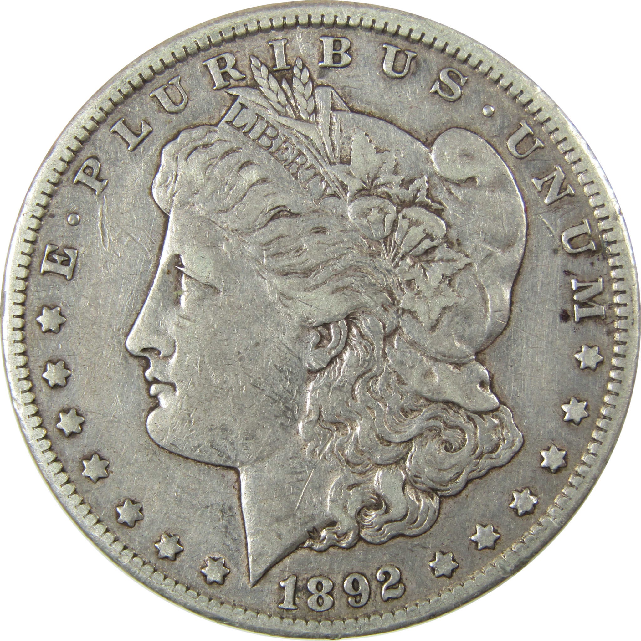 1892 CC Morgan Silver Dollar VF Very Fine Details $1 Coin SKU:CP1382 - Morgan coin - Morgan silver dollar - Morgan silver dollar for sale - Profile Coins & Collectibles