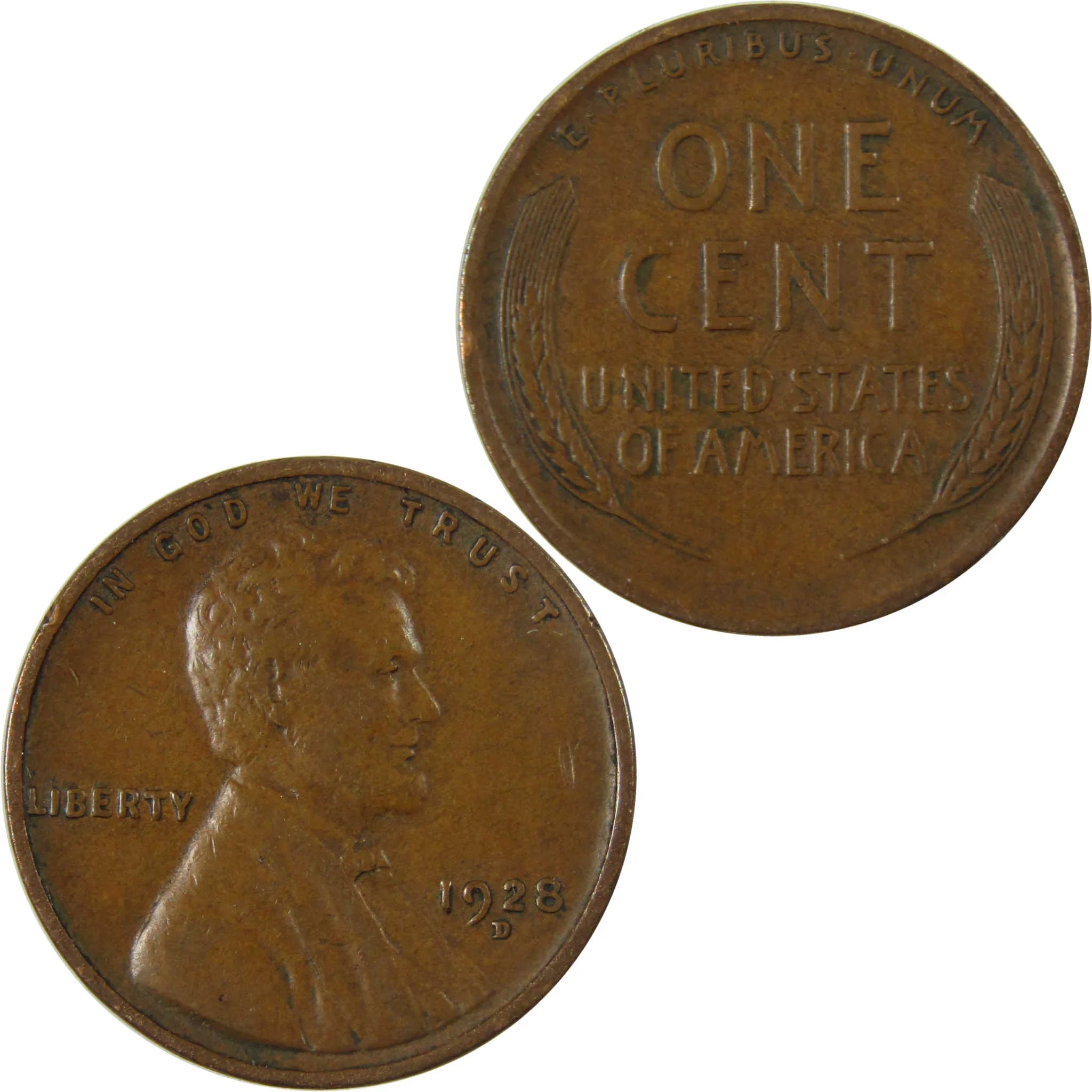 1928 D Lincoln Wheat Cent VF Very Fine Penny 1c Coin SKU:I27619
