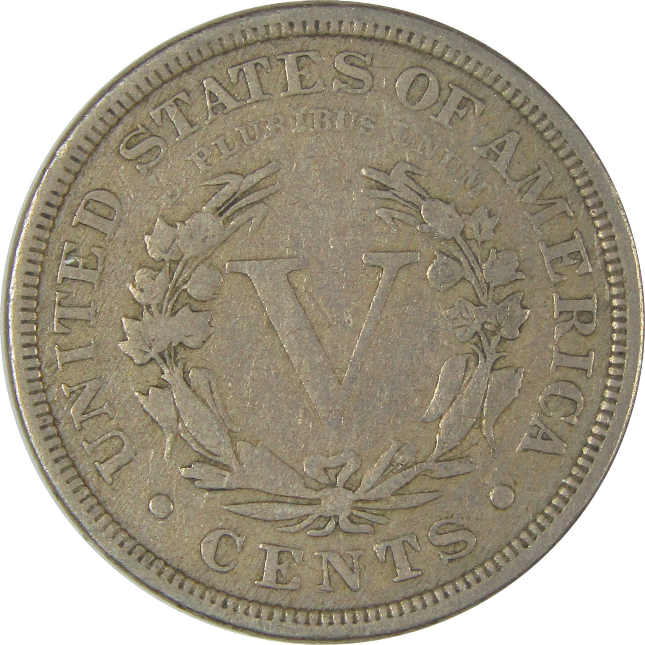1886 Liberty Head V Nickel F Fine 5c Coin SKU:I22542