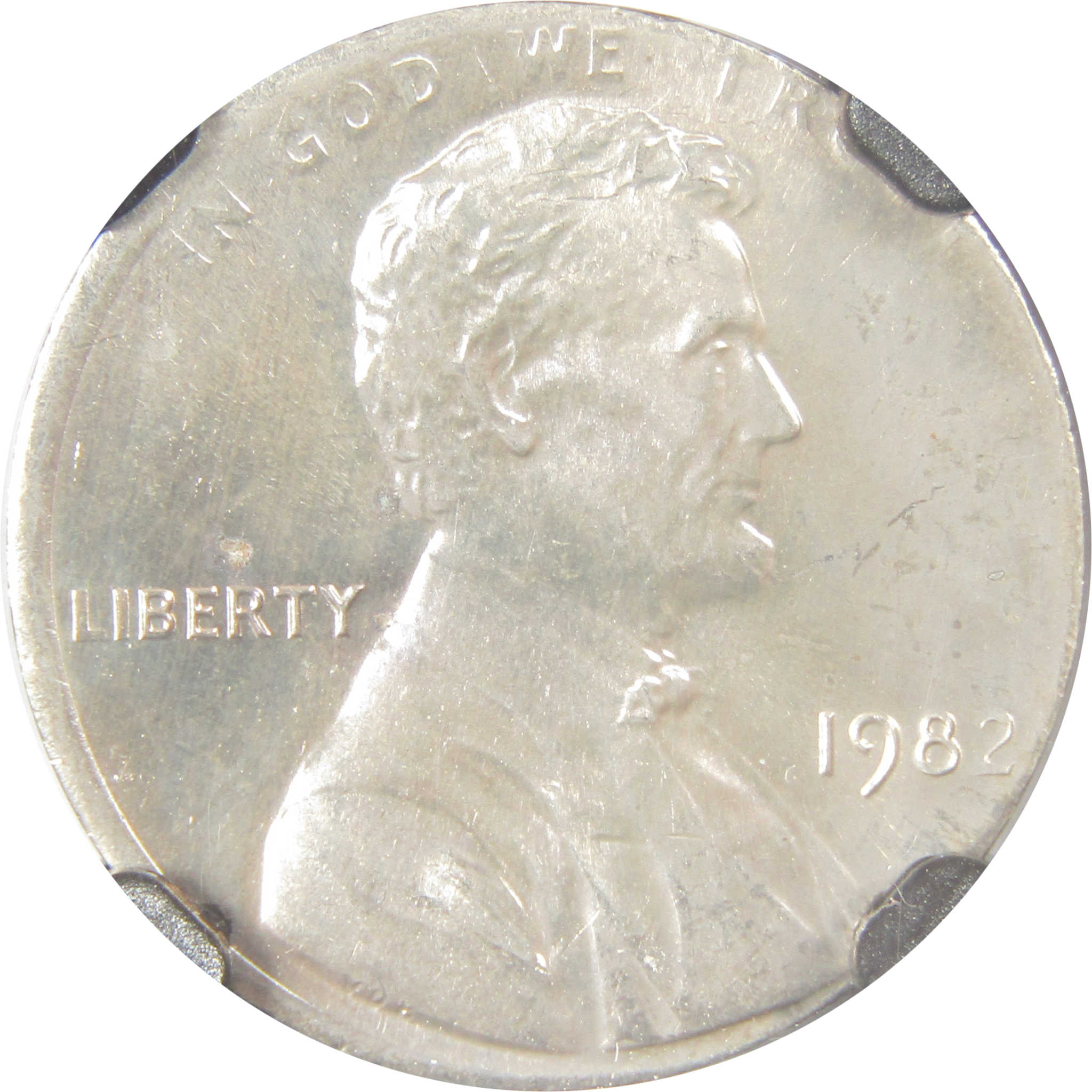 1982 Sm Date Lincoln Cent MS 65 NGC Mint Error On 10C Blank SKU:I23449