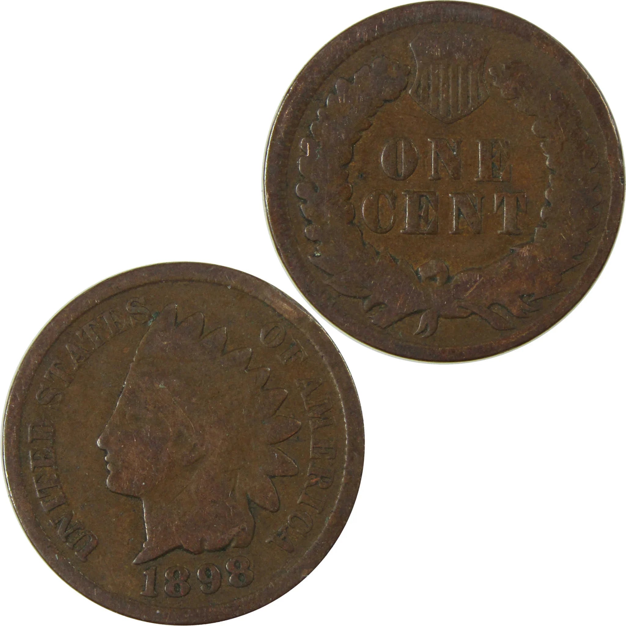 1898 Indian Head Cent G Good Penny 1c Coin SKU:I26986