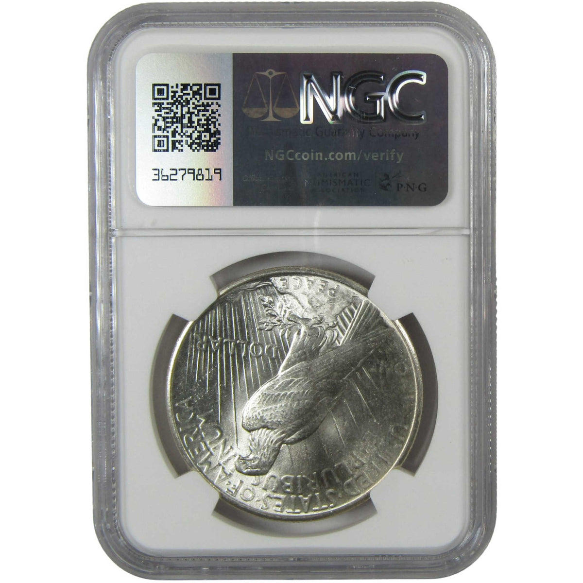 1925 Peace Silver Dollar MS 63 NGC Uncirculated $1 Coin Collectible