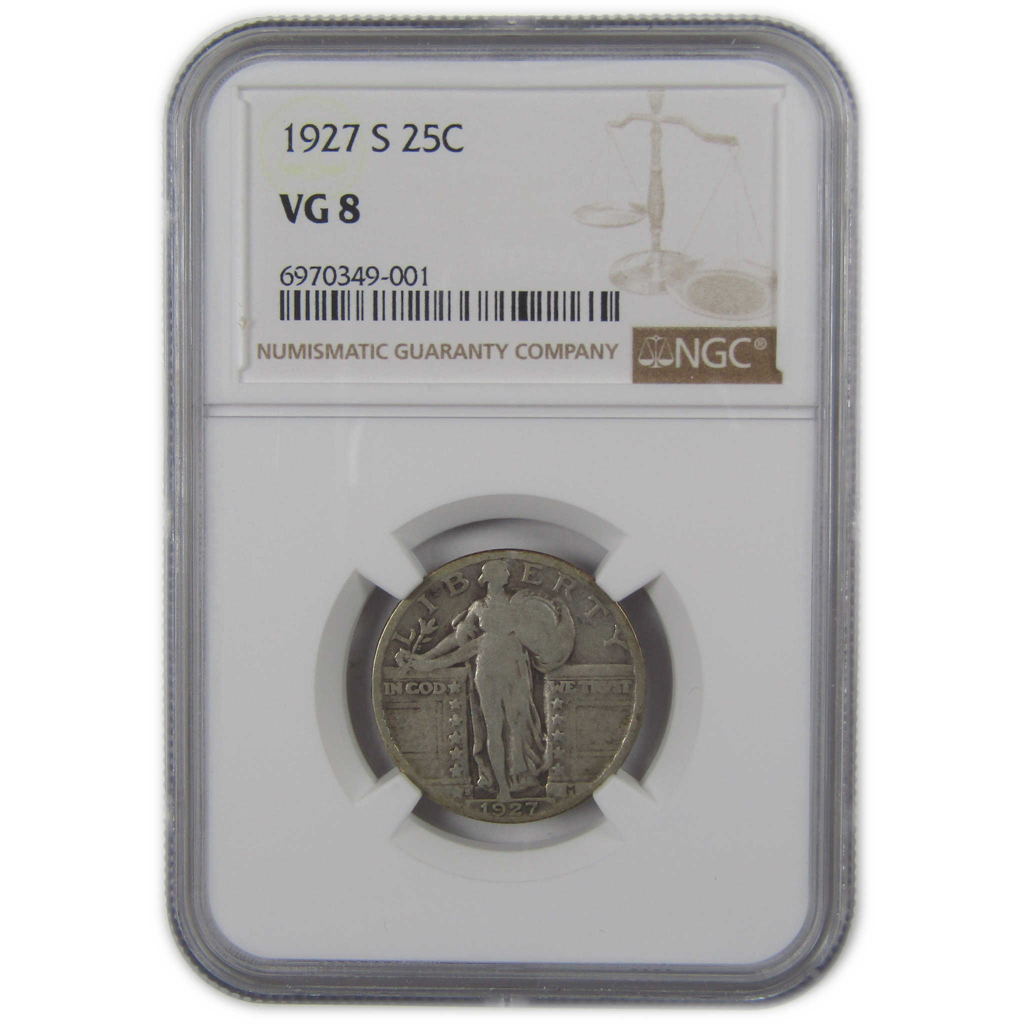 1927 S Standing Liberty Quarter VG 8 NGC Silver 25c Coin SKU:I23551