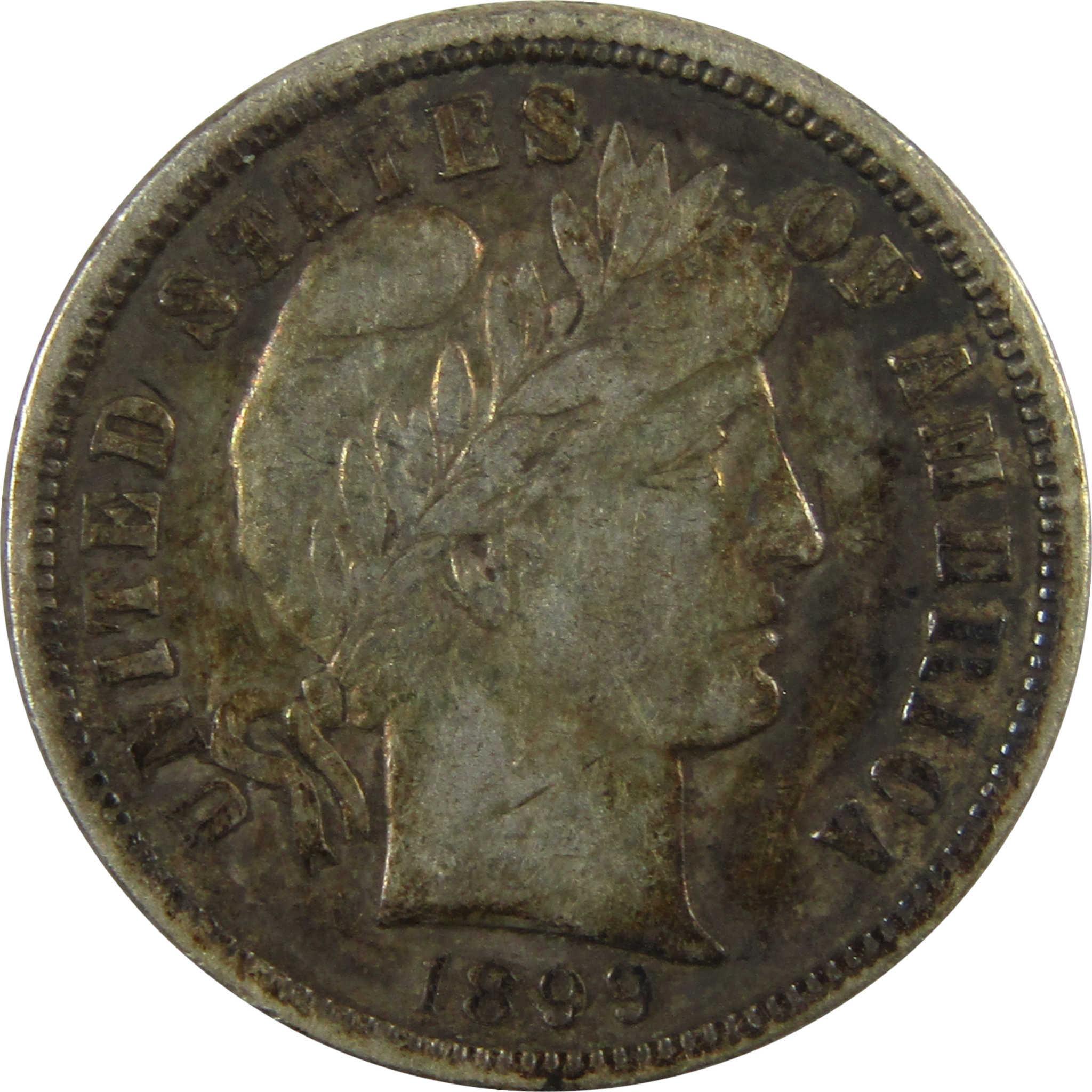1899 O Barber Silver Dime VF Very Fine 10c Coin Collectible SKU:CP1347