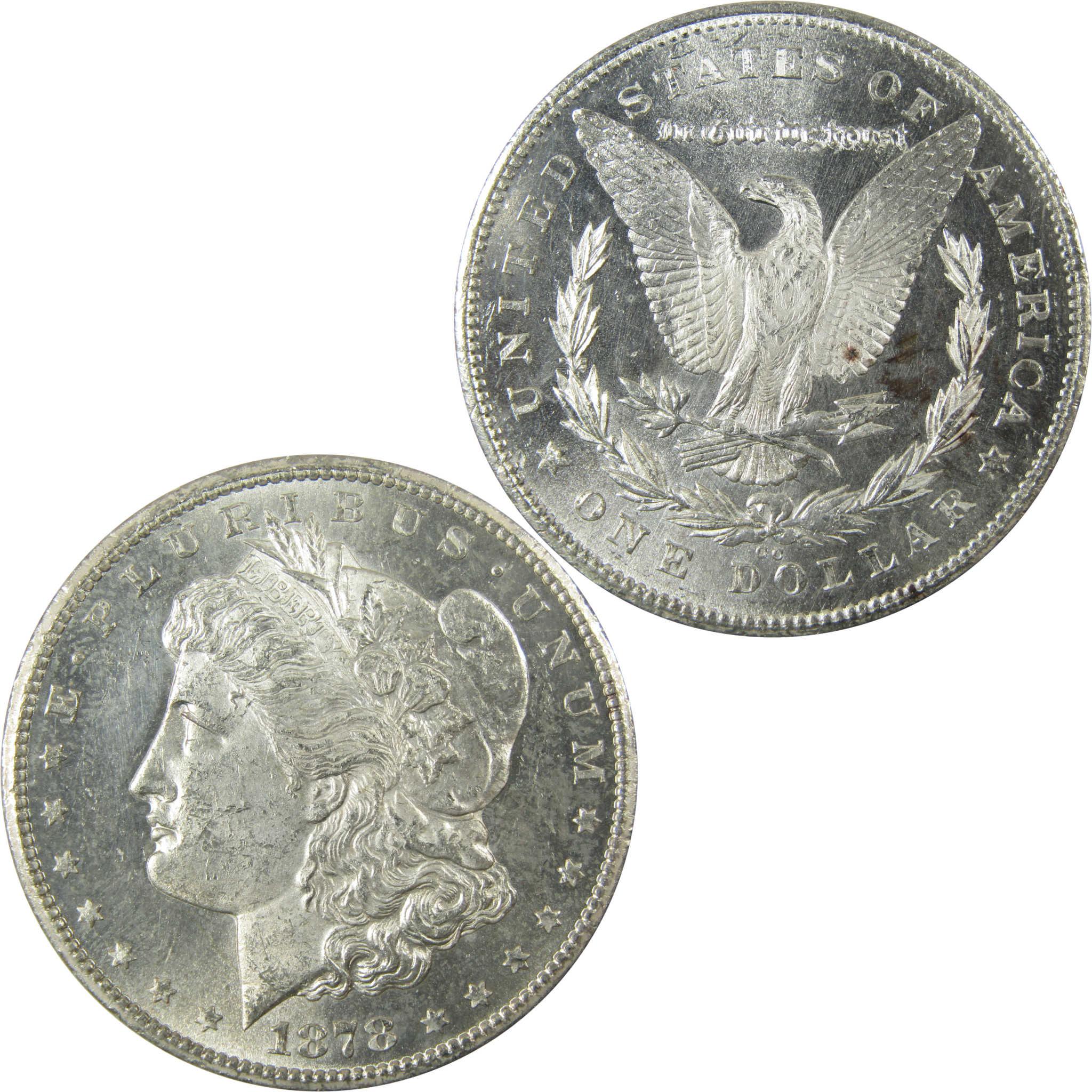 1878 CC Morgan Silver Dollar AU About Uncirculated Details SKU:CP1393 - Morgan coin - Morgan silver dollar - Morgan silver dollar for sale - Profile Coins & Collectibles