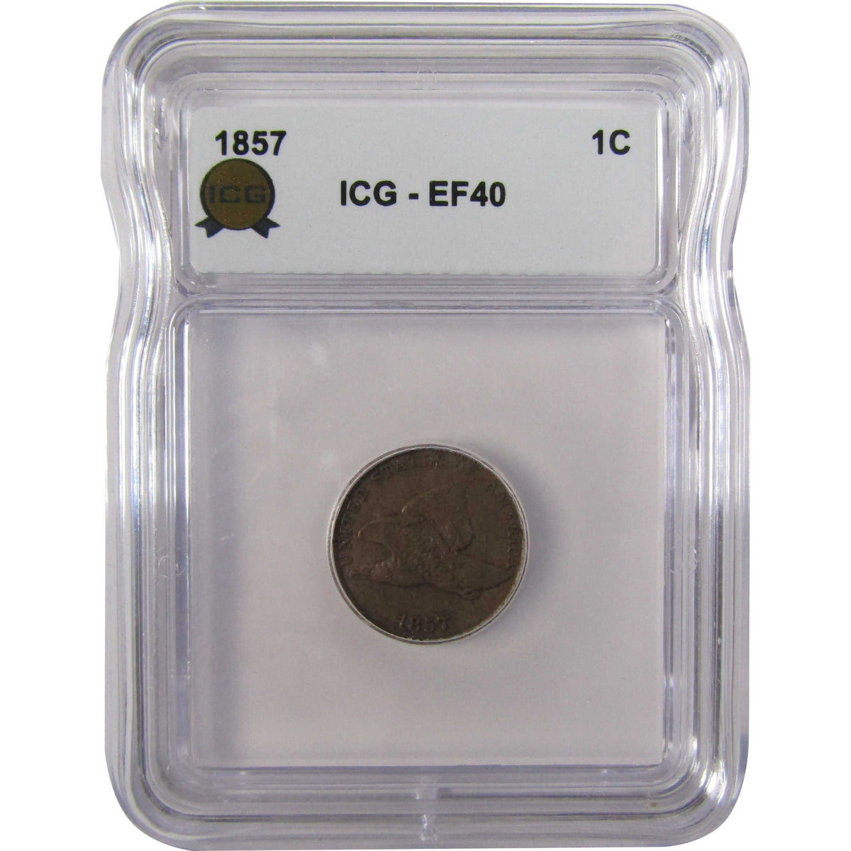 1857 Flying Eagle Cent EF 40 ICG Penny 1c Coin Collectible SKU:I29112