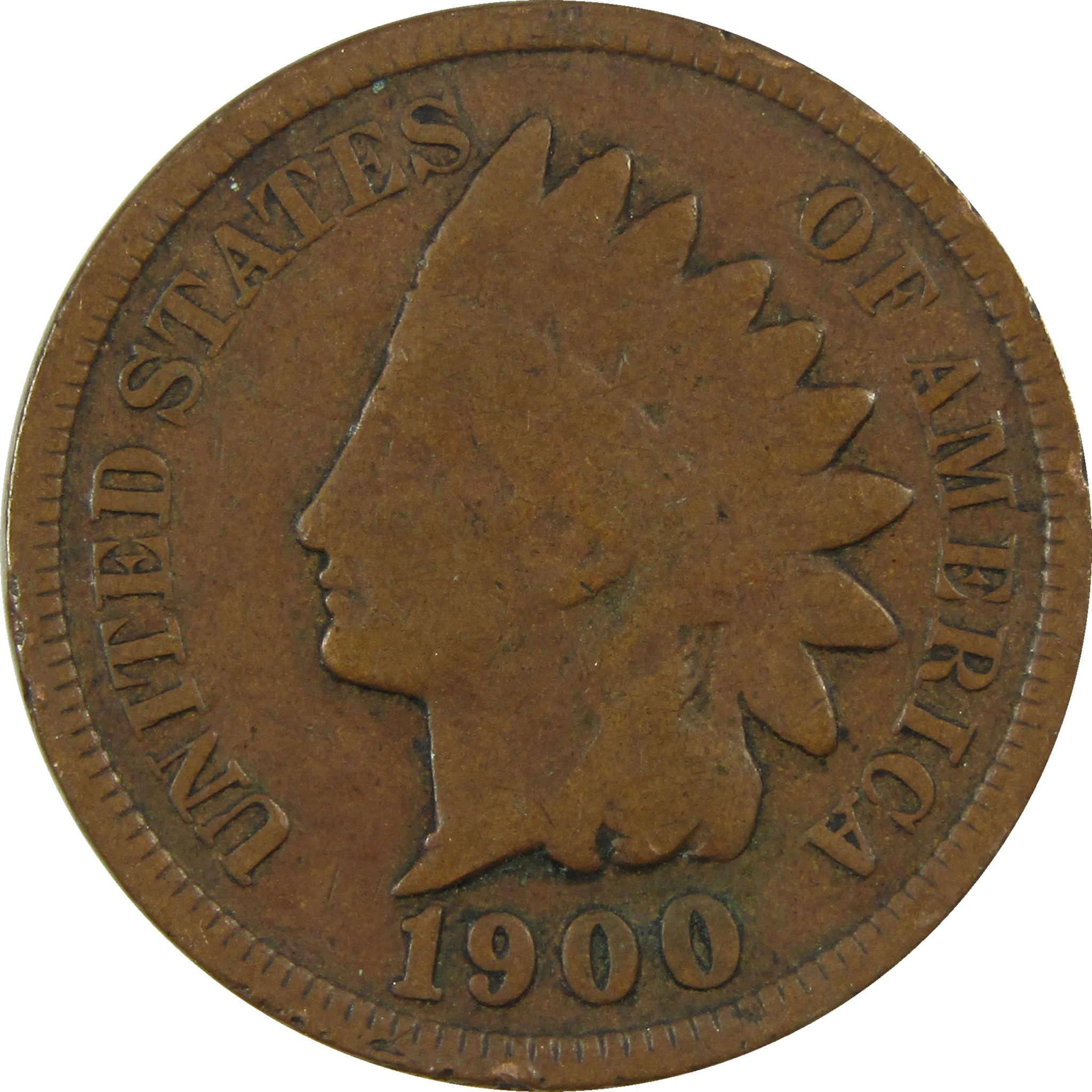 1900 Indian Head Cent G Good Penny 1c Coin SKU:I27041