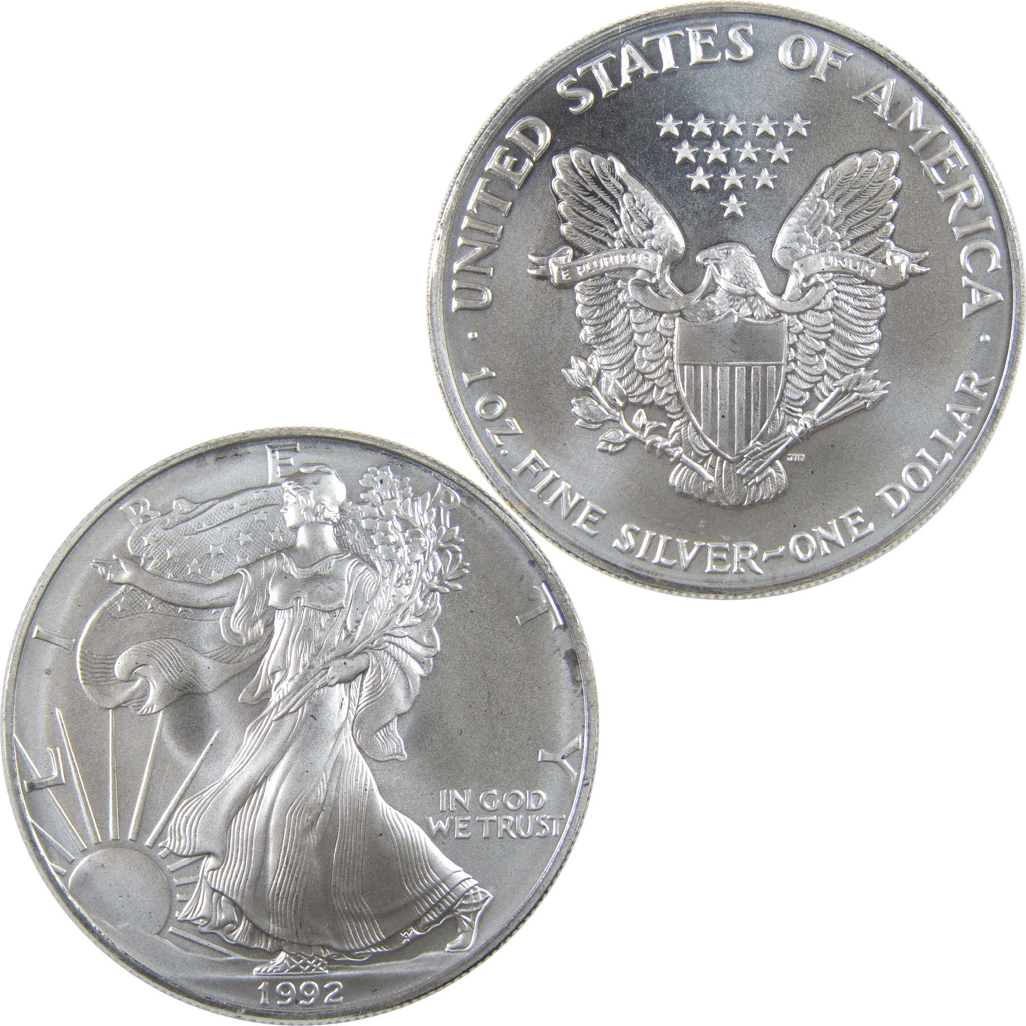 1992 American Silver Eagle Uncirculated Bullion $1 Coin