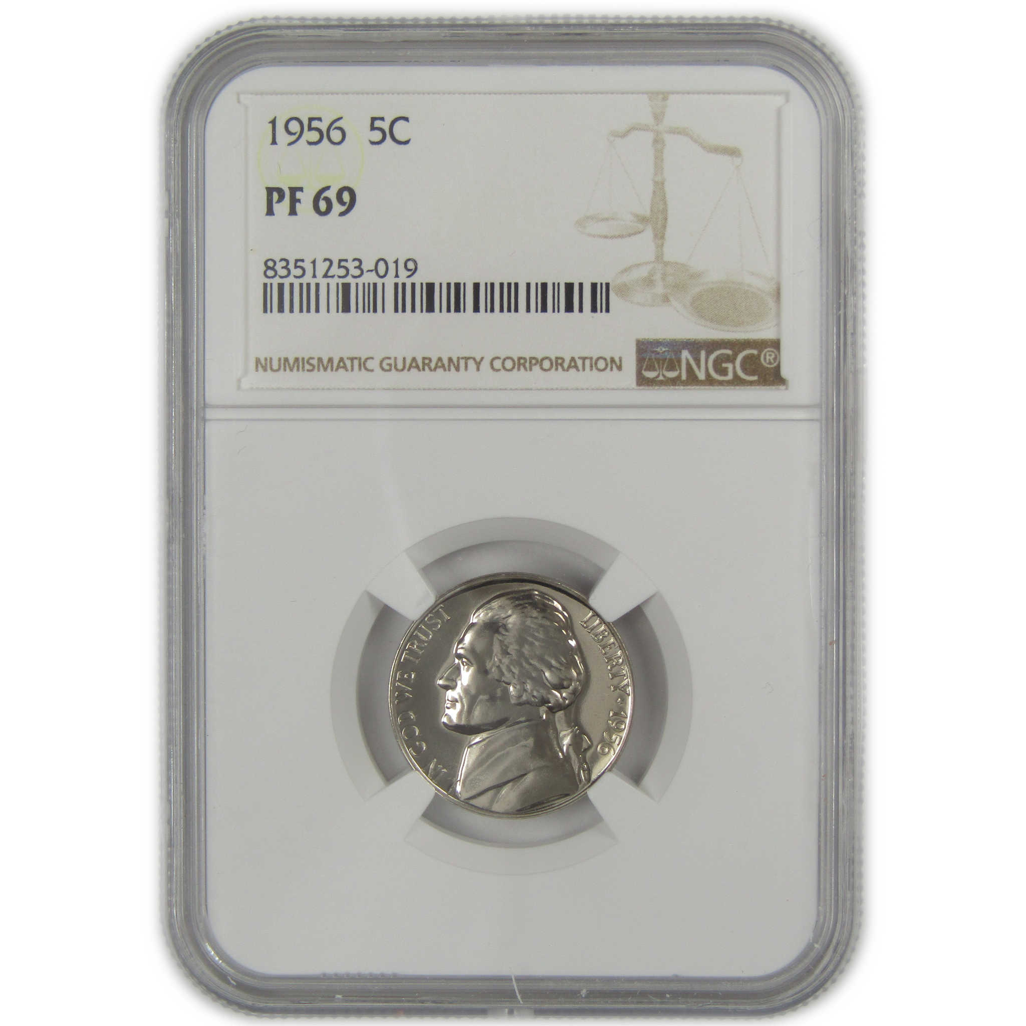 1956 Jefferson Nickel PF 69 NGC Proof 5c Coin SKU:I20640