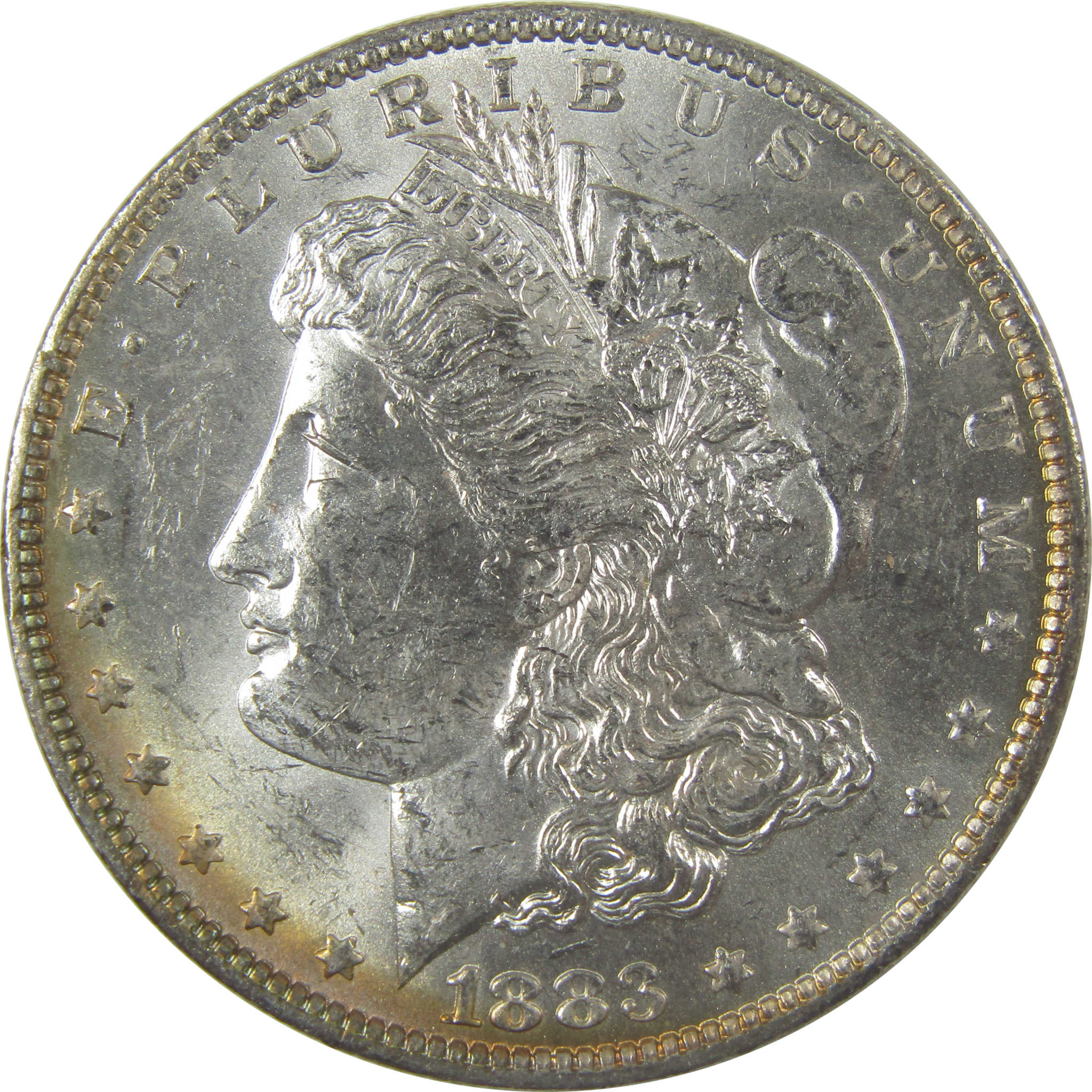 1883 O Morgan Silver Dollar Uncirculated Mint State Toned SKU:I24825