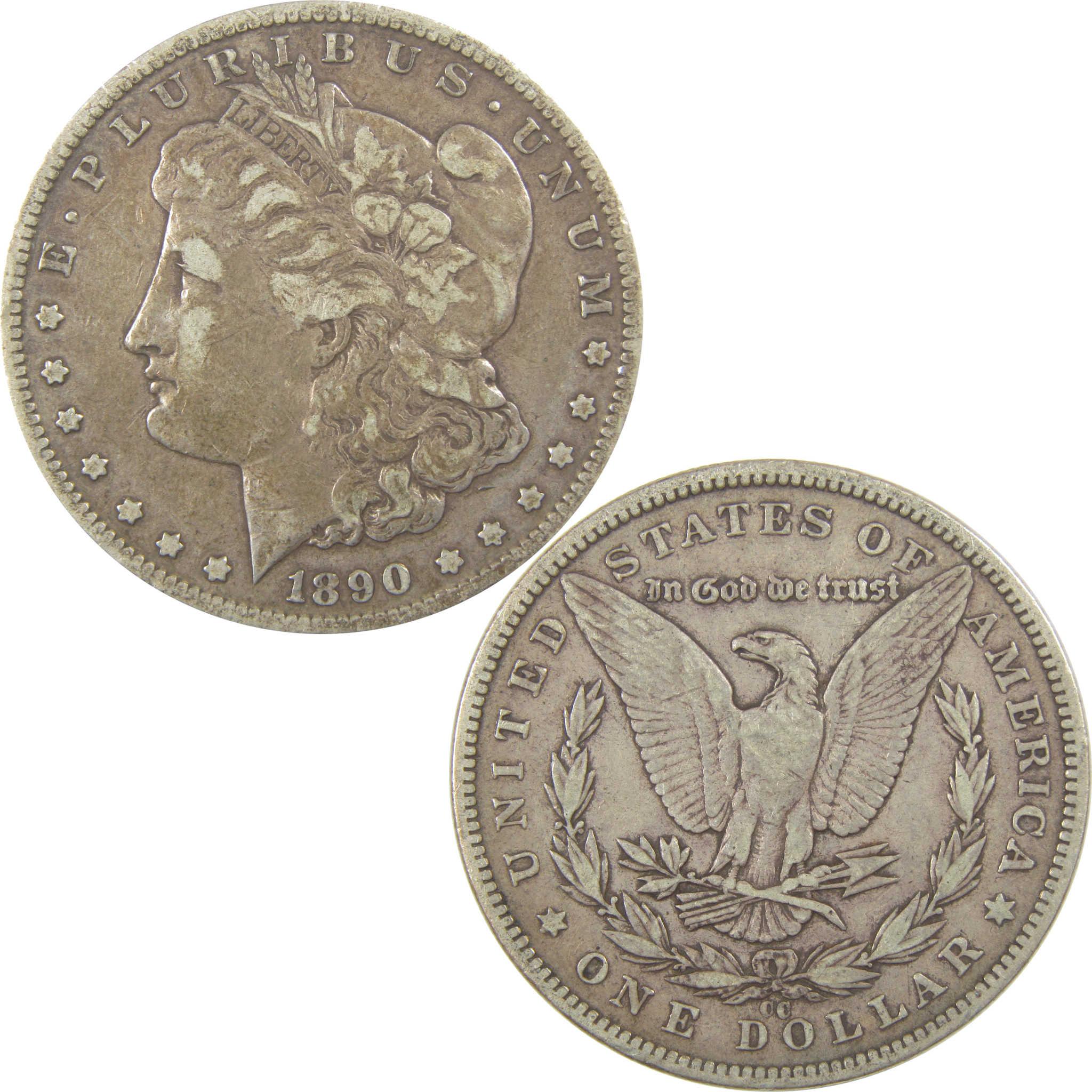 1890 CC Morgan Dollar VF Very Fine Silver $1 Coin SKU:I22039 - Morgan coin - Morgan silver dollar - Morgan silver dollar for sale - Profile Coins & Collectibles