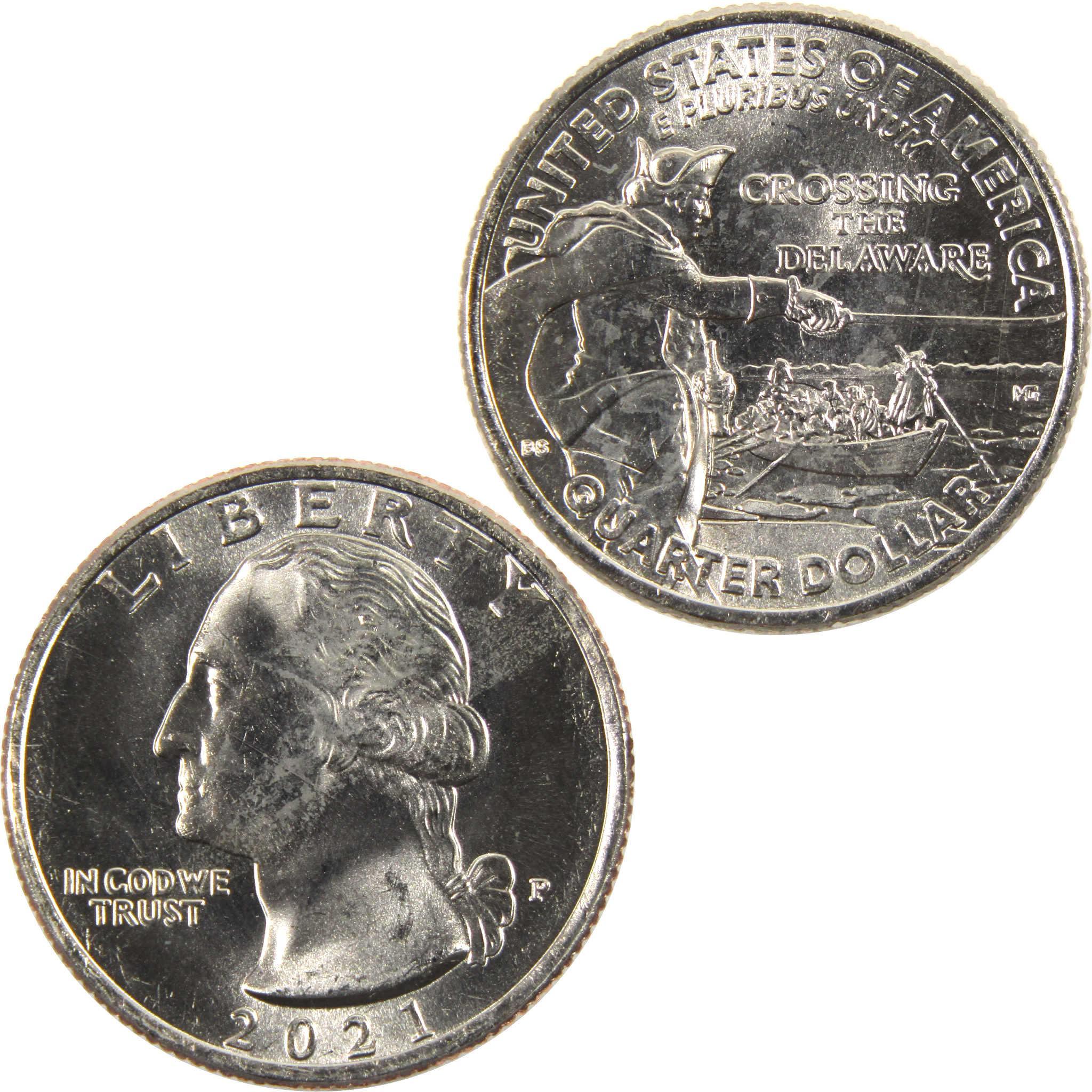 2021 P Washington Crossing the Delaware Quarter Uncirculated Clad Coin