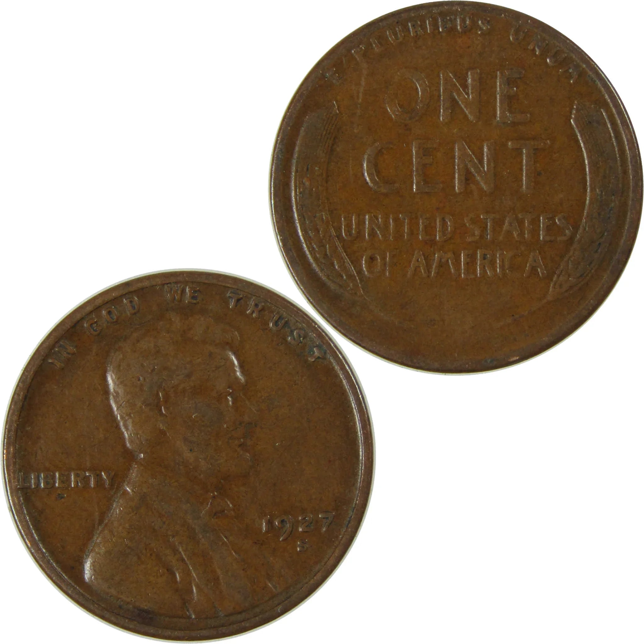 1927 S Lincoln Wheat Cent VG Very Good Penny 1c Coin SKU:I26688
