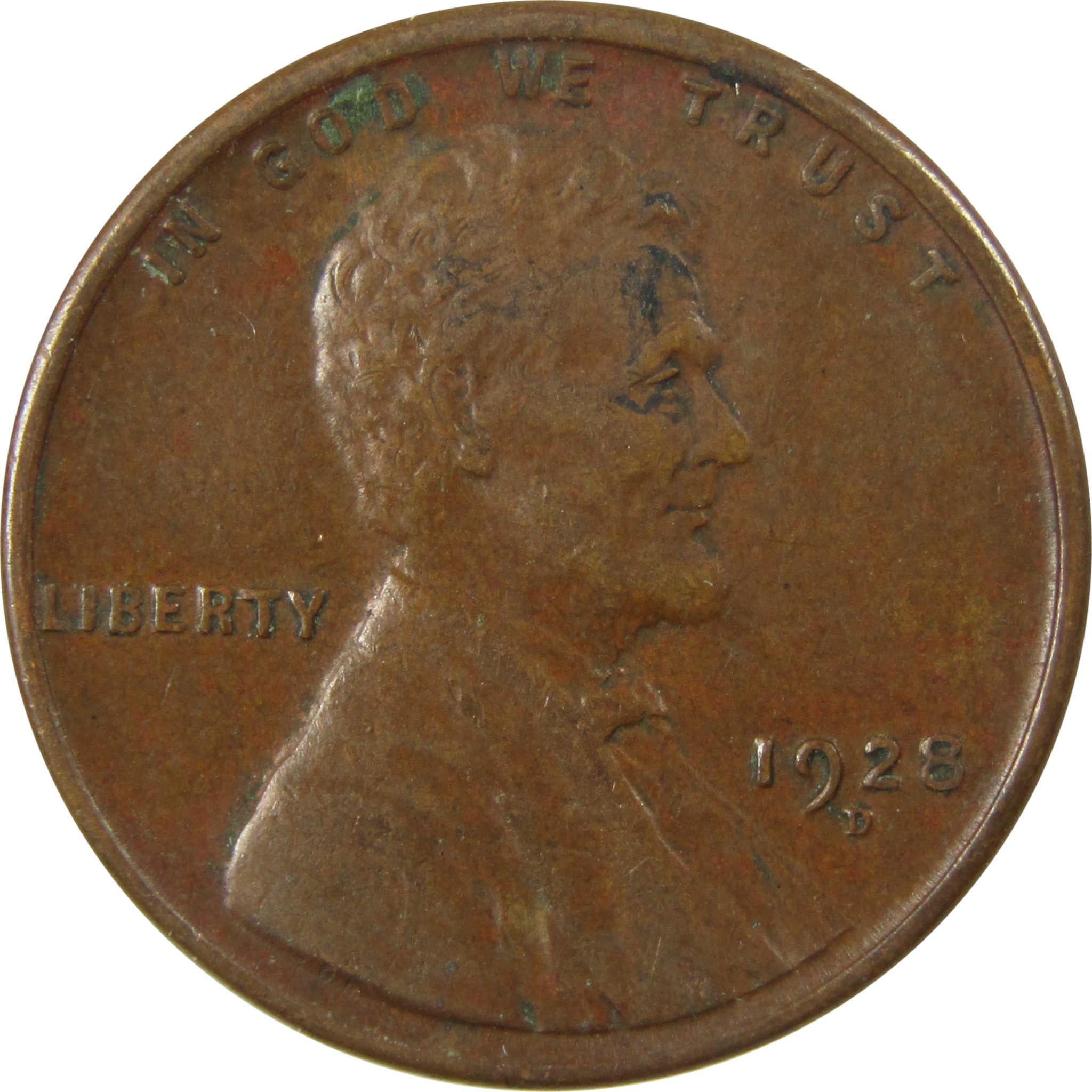 1928 D Lincoln Wheat Cent VG Very Good Penny 1c Coin SKU:I26709