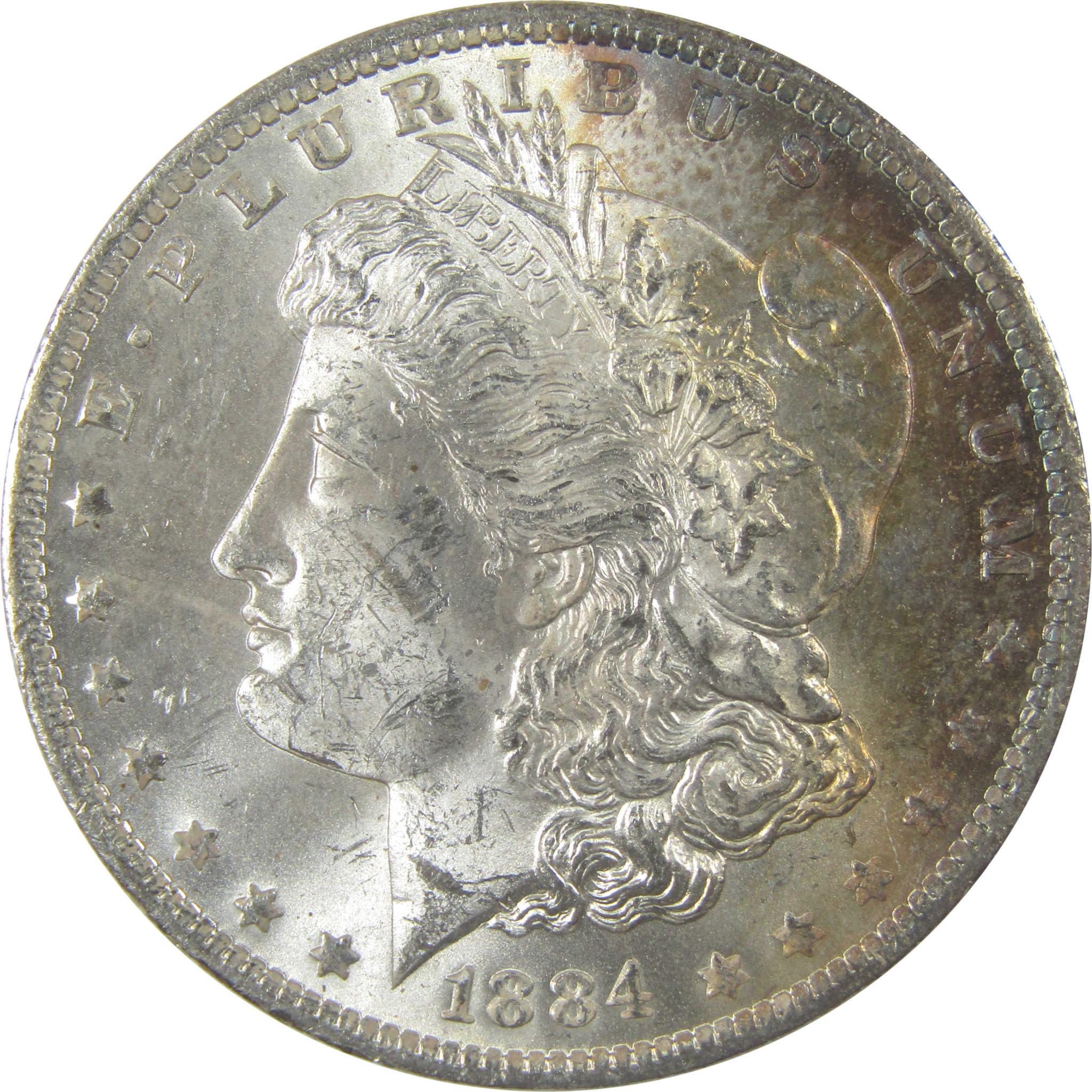 1884 O Morgan Silver Dollar Uncirculated Mint State Toned SKU:I23785