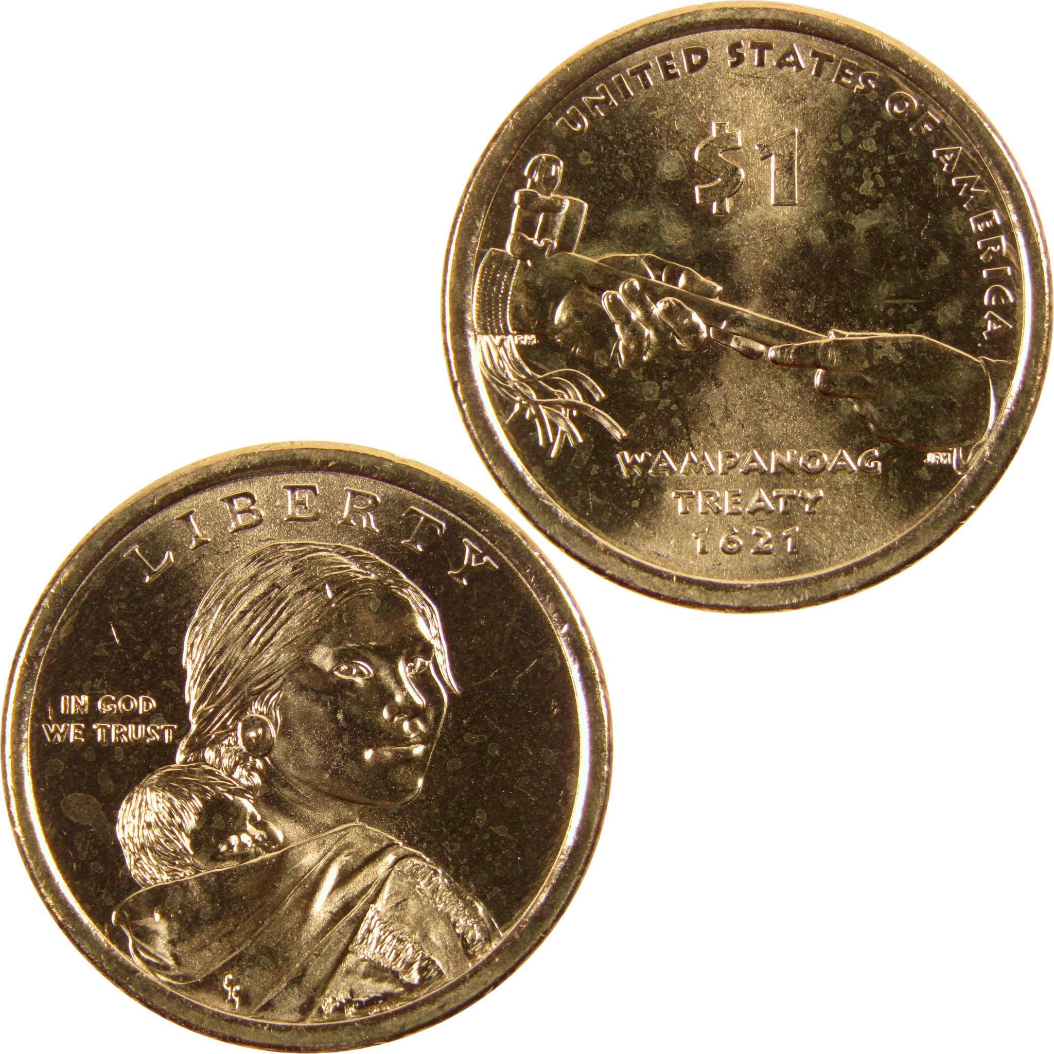 2011 D Wampanoag Treaty Native American Dollar BU Uncirculated $1 Coin