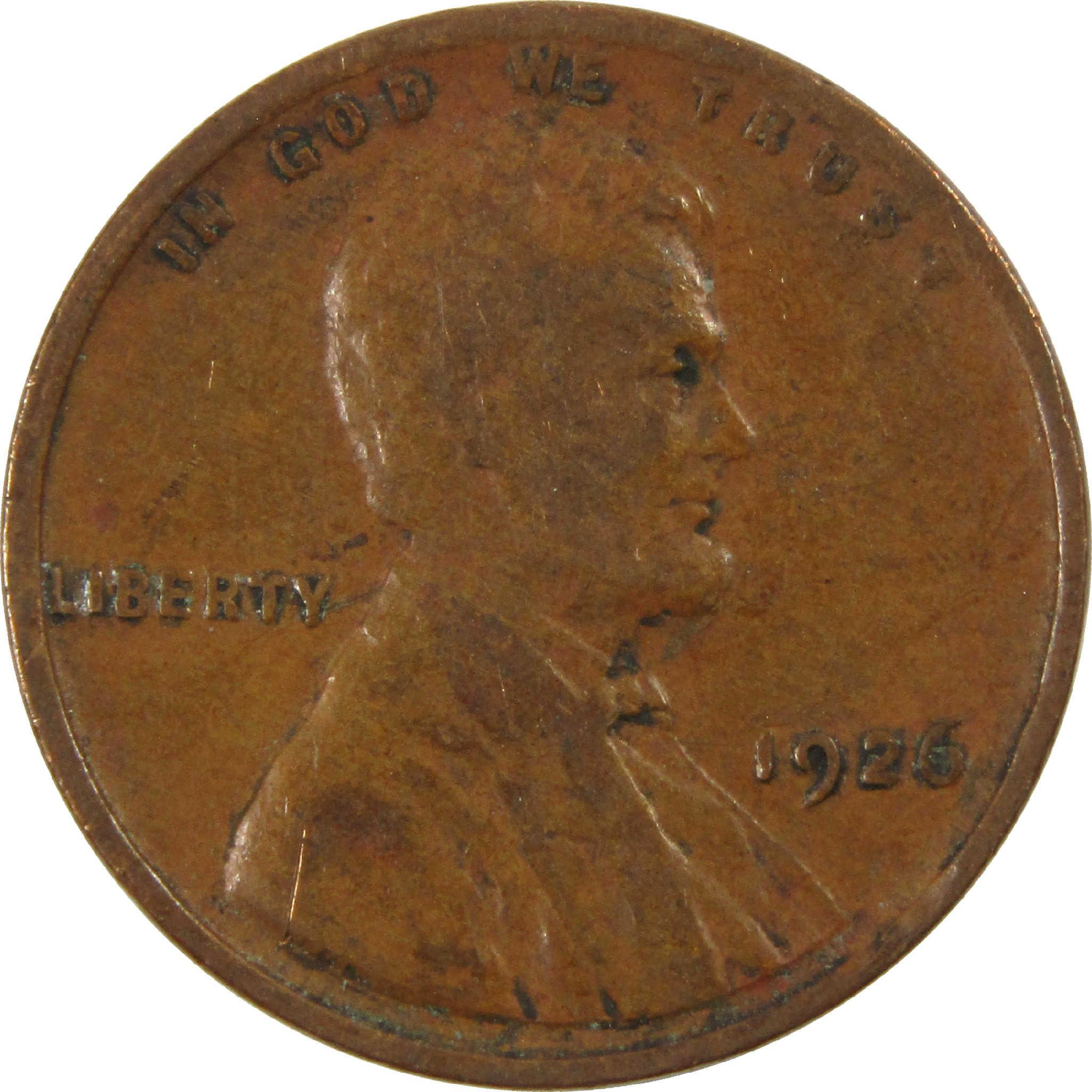 1926 Lincoln Wheat Cent G Good Penny 1c Coin