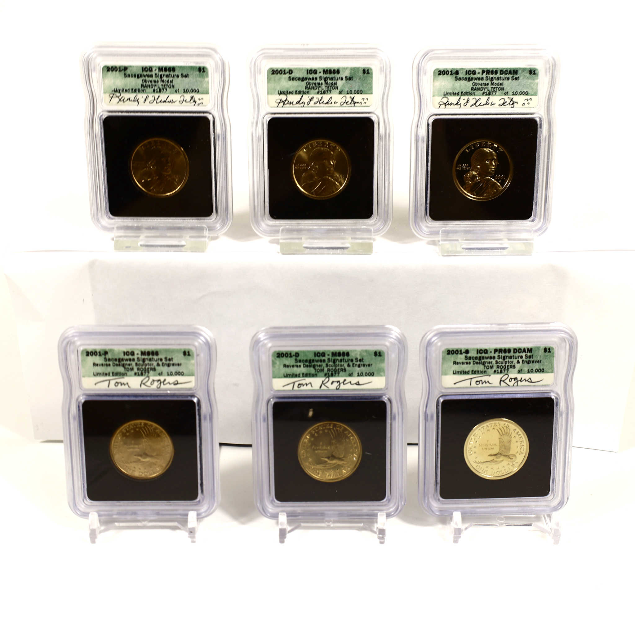 2001 Sacagawea Signature 6 Piece Dollar Set ICG SKU:CPC6611
