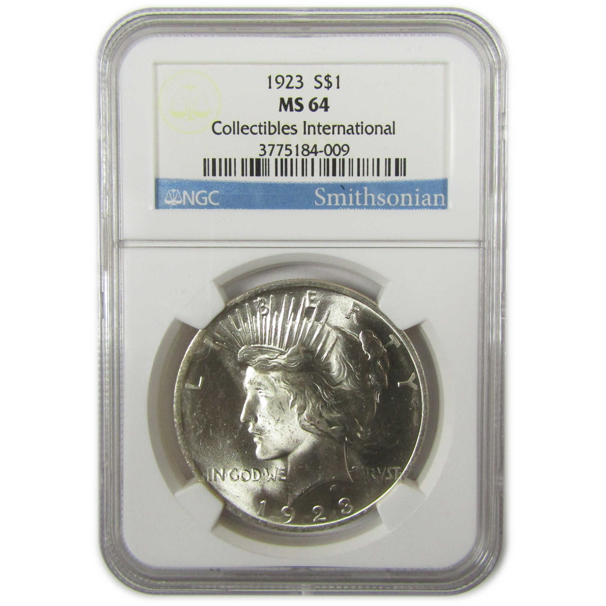 1923 Peace Silver $1 MS 64 NGC Uncirculated SKU:CP1673