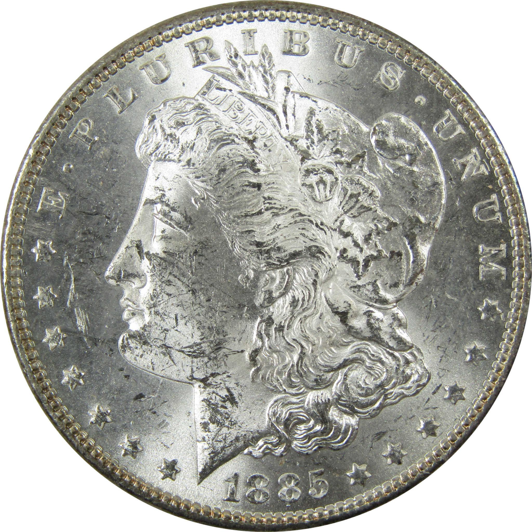 1885 Morgan Silver Dollar Uncirculated Mint State $1 Coin SKU:CP1404 - Morgan coin - Morgan silver dollar - Morgan silver dollar for sale - Profile Coins & Collectibles