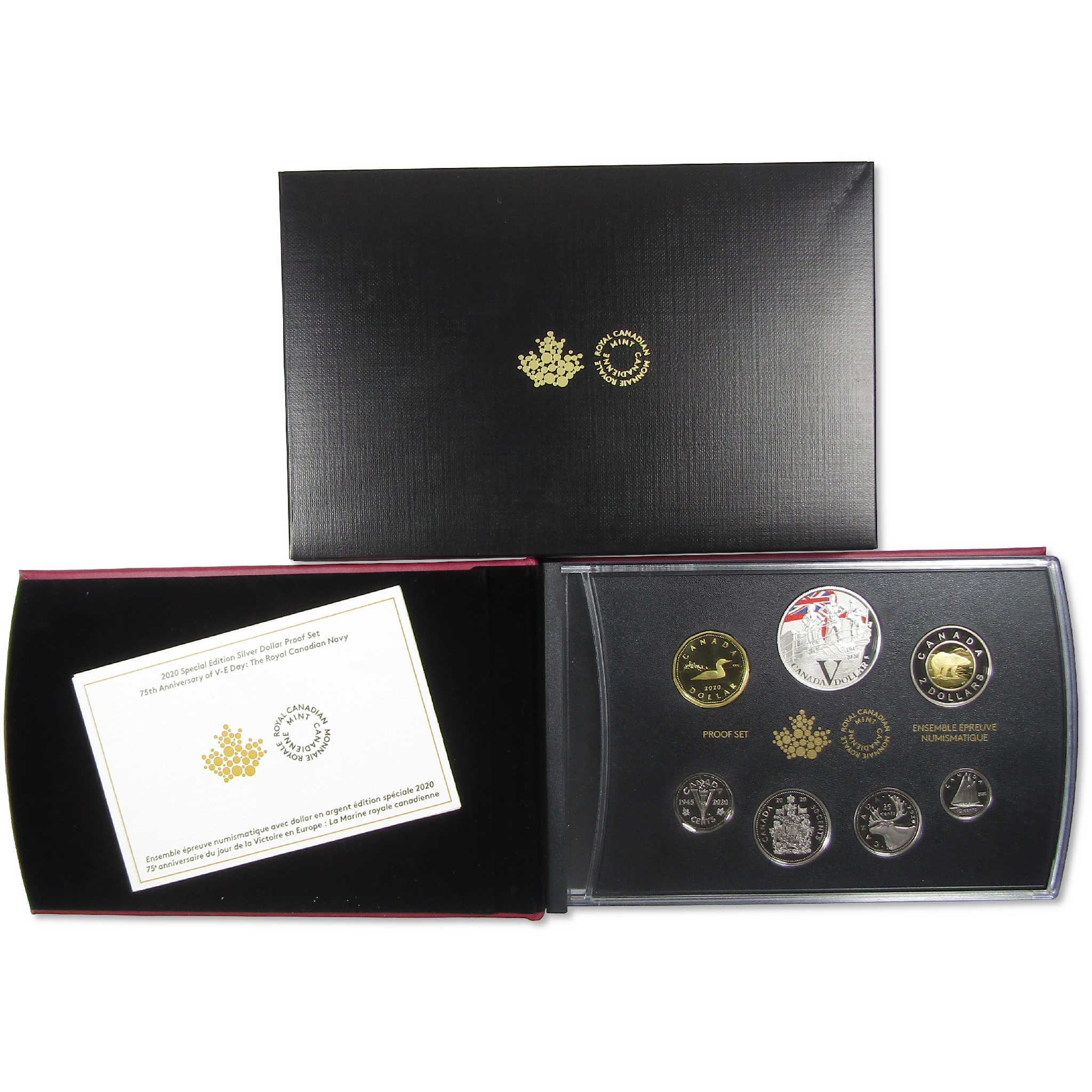 2020 Special Edition Silver Dollar Proof Set V-E Day Canadian Navy