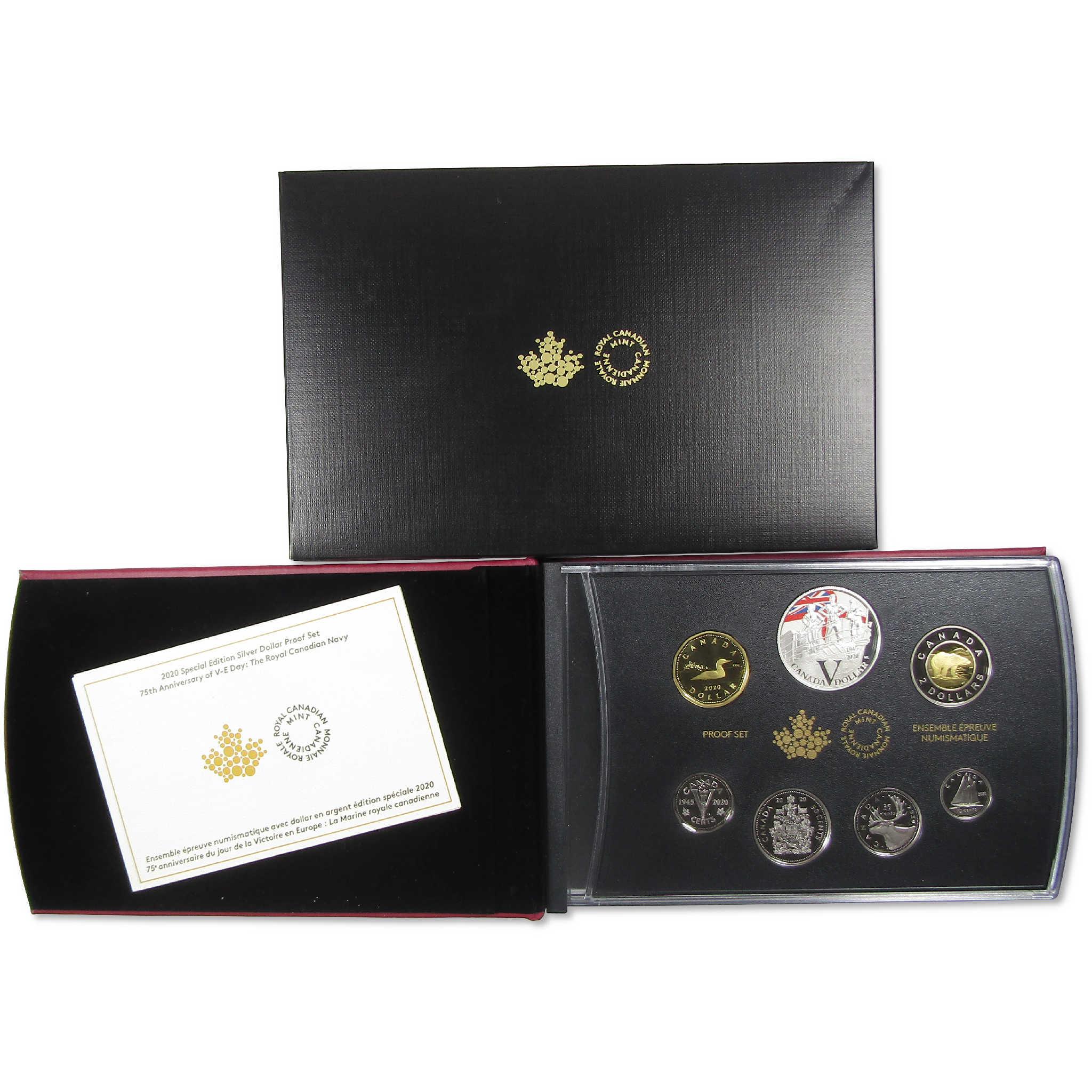 2020 Special Edition Silver Dollar Proof Set V-E Day Canadian Navy