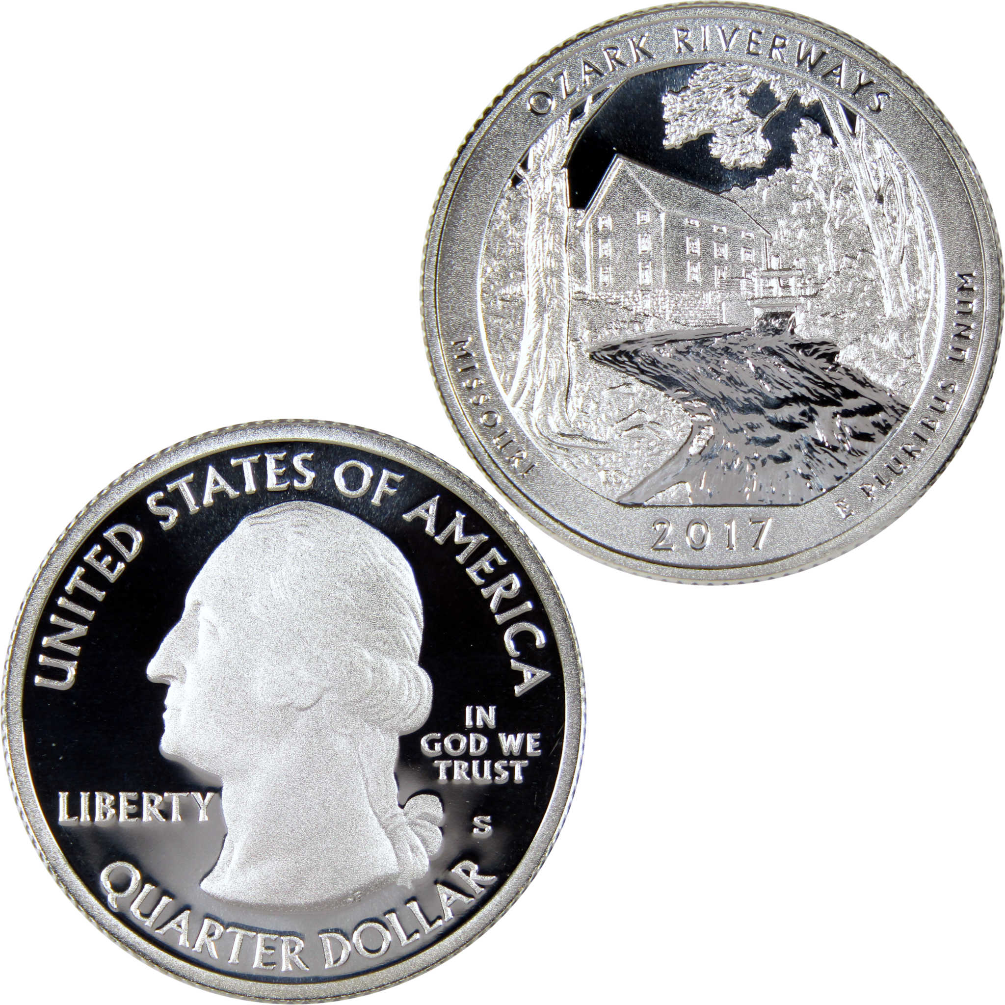 2017 S Ozark National Scenic Riverways Quarter Silver Proof 25c Coin