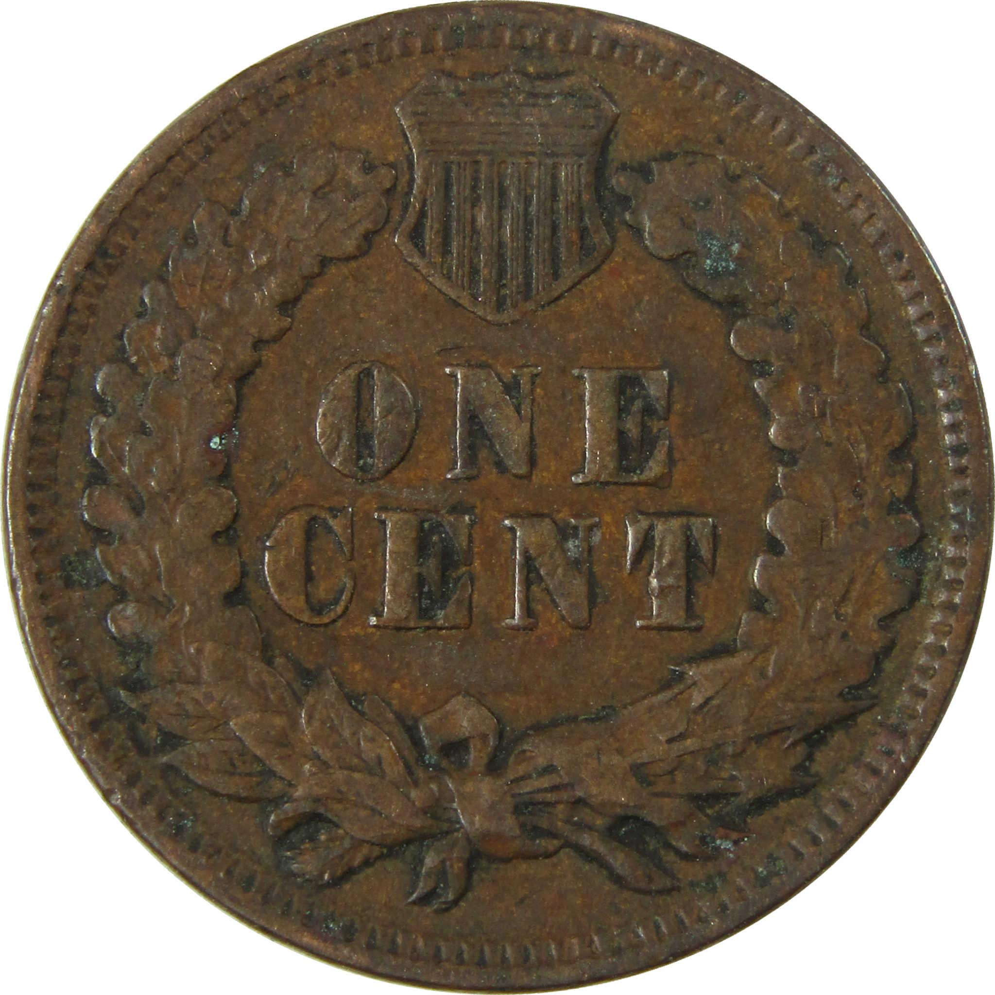 1901 Indian Head Cent F Fine Penny 1c Coin SKU:I27015