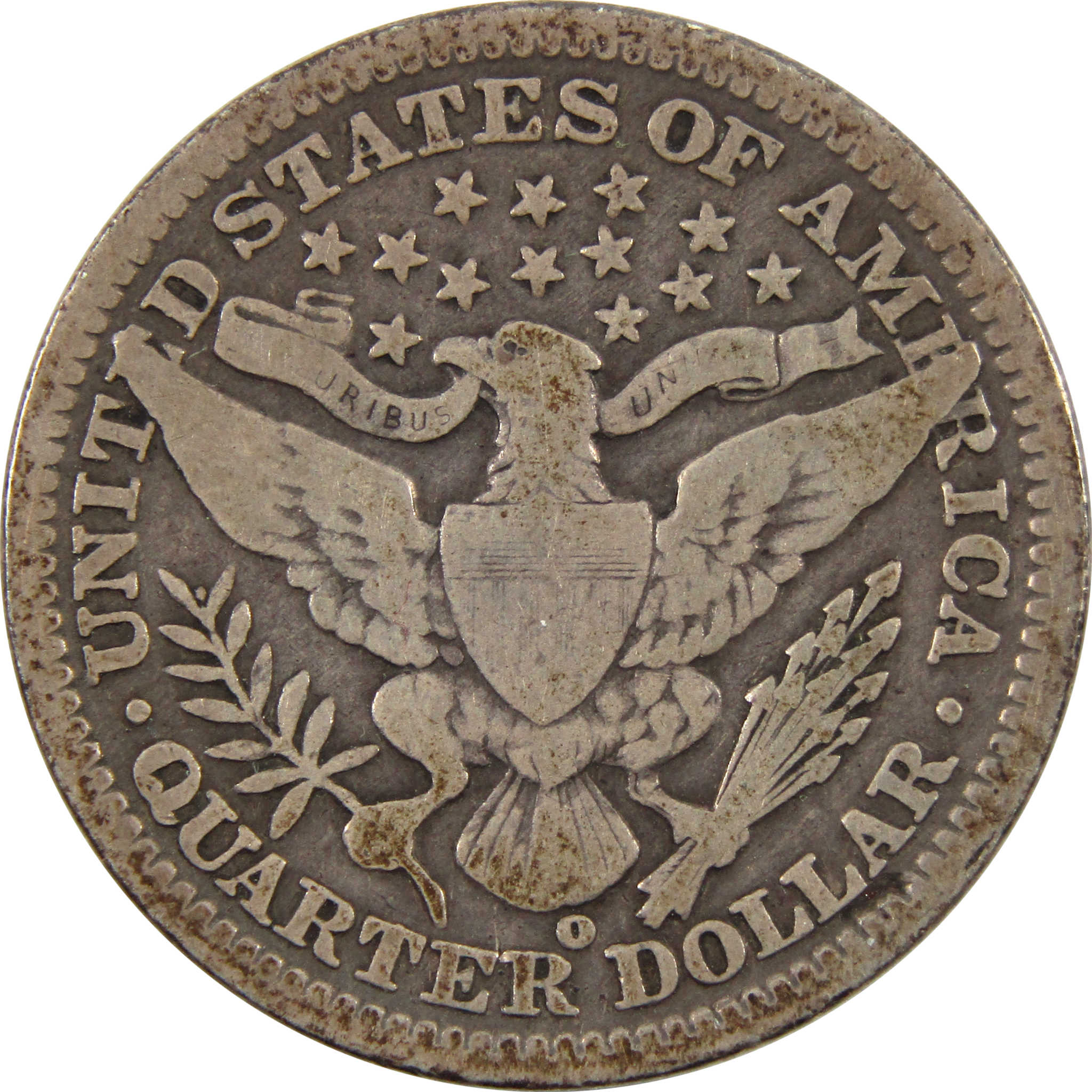 1909 O Barber Quarter VG/F Very Good Fine 90% Silver 25c SKU:I10279