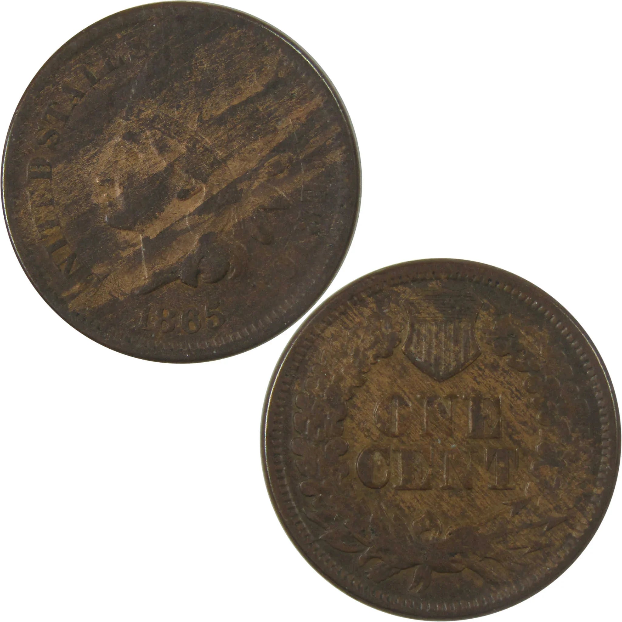 1865 Indian Head Cent VF Very Fine Penny 1c Coin SKU:I24574