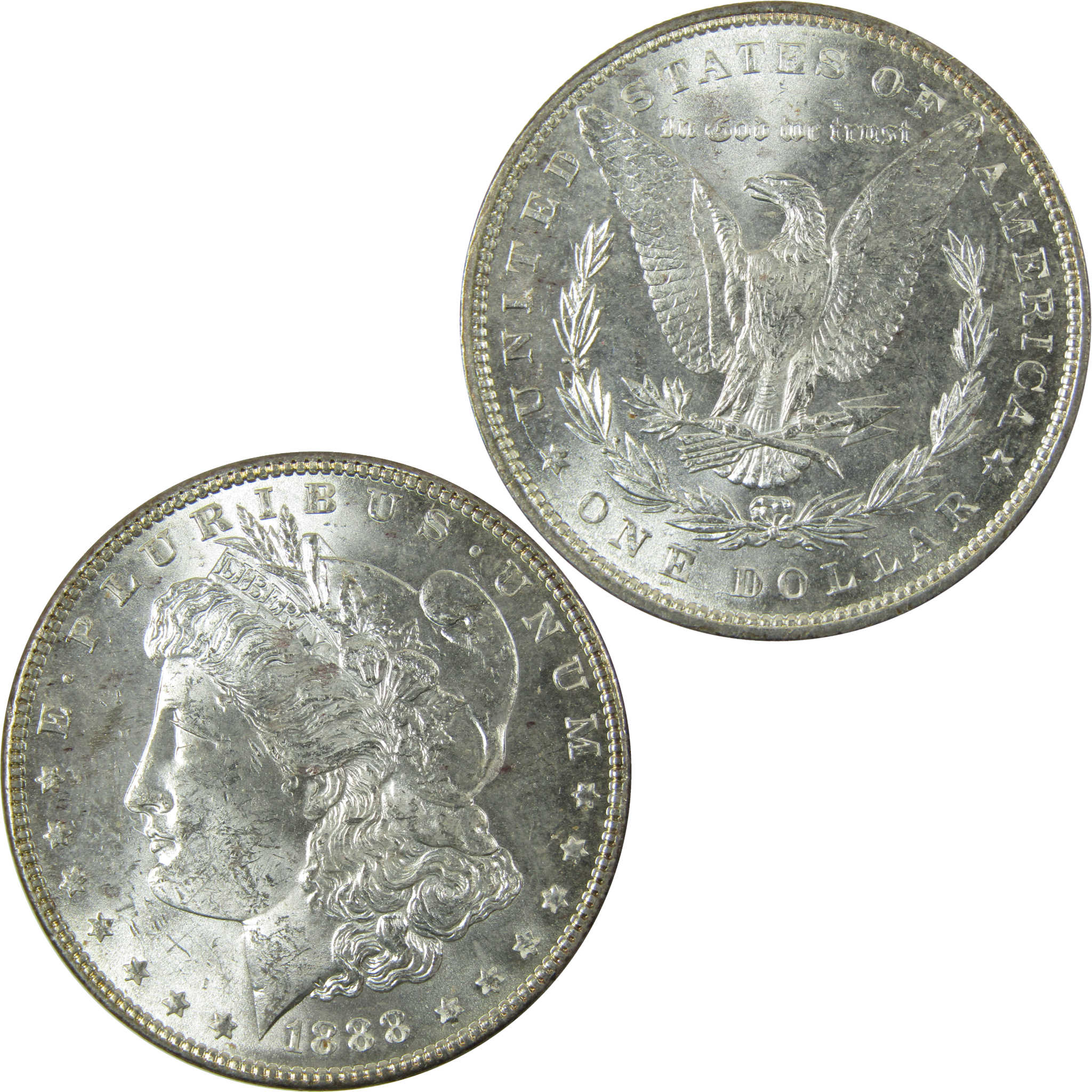 1888 Morgan Silver Dollar Uncirculated Mint State $1 Coin SKU:CP1647