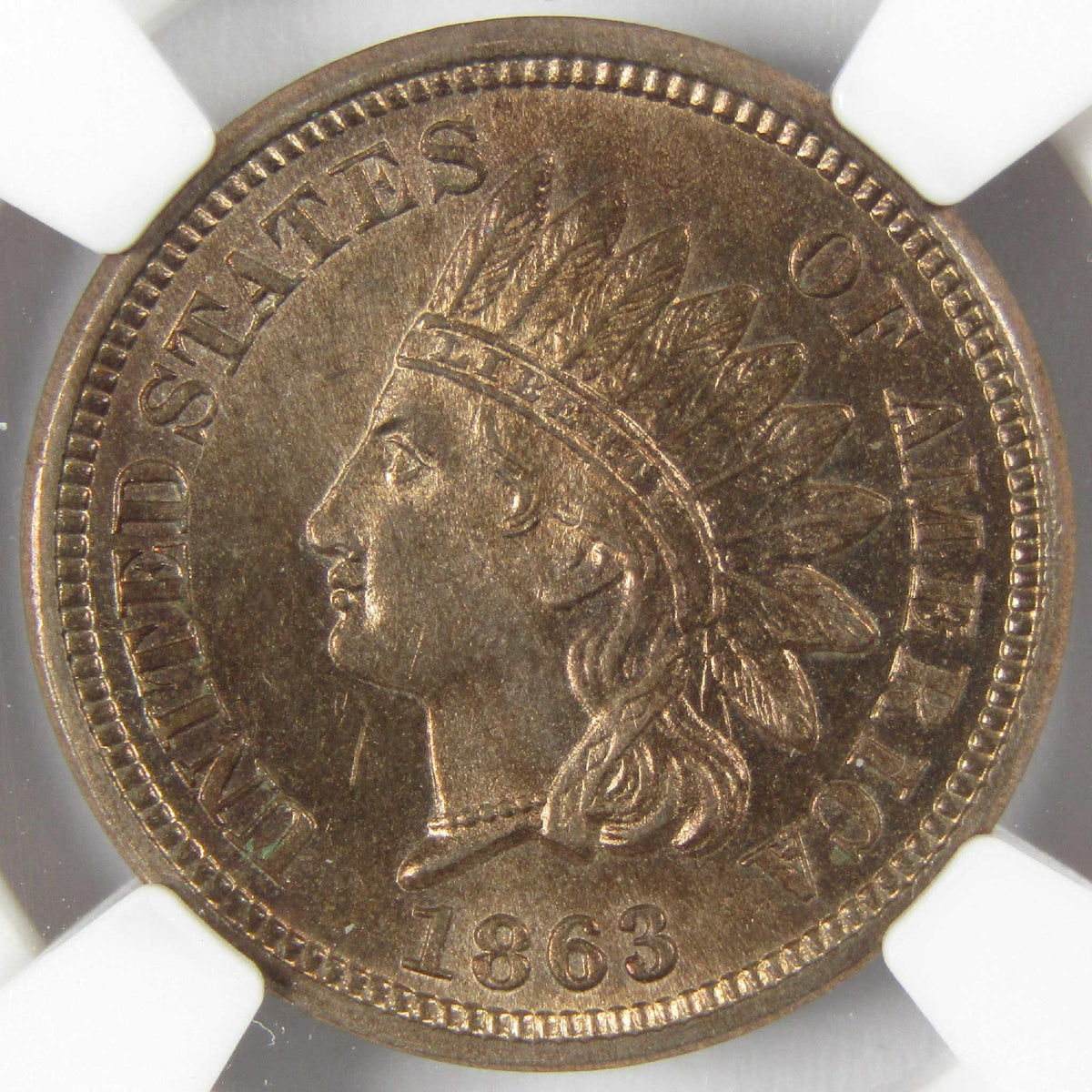 1863 Indian Head Cent MS 64 NGC Uncirculated Penny 1c Coin Collectible