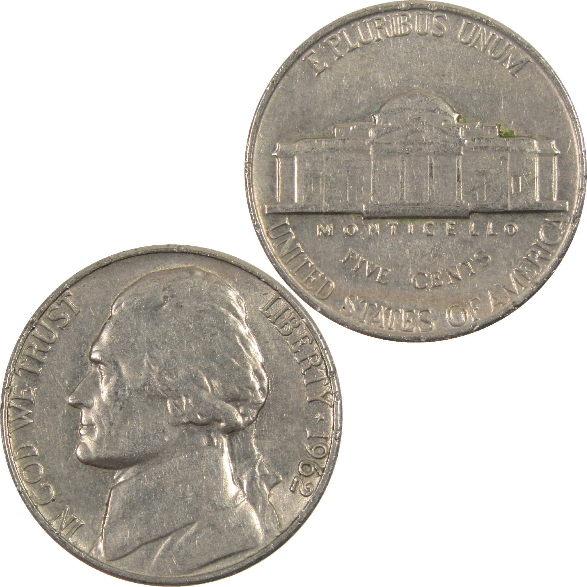 1962 Jefferson Nickel Circulated 5c Coin Collectible
