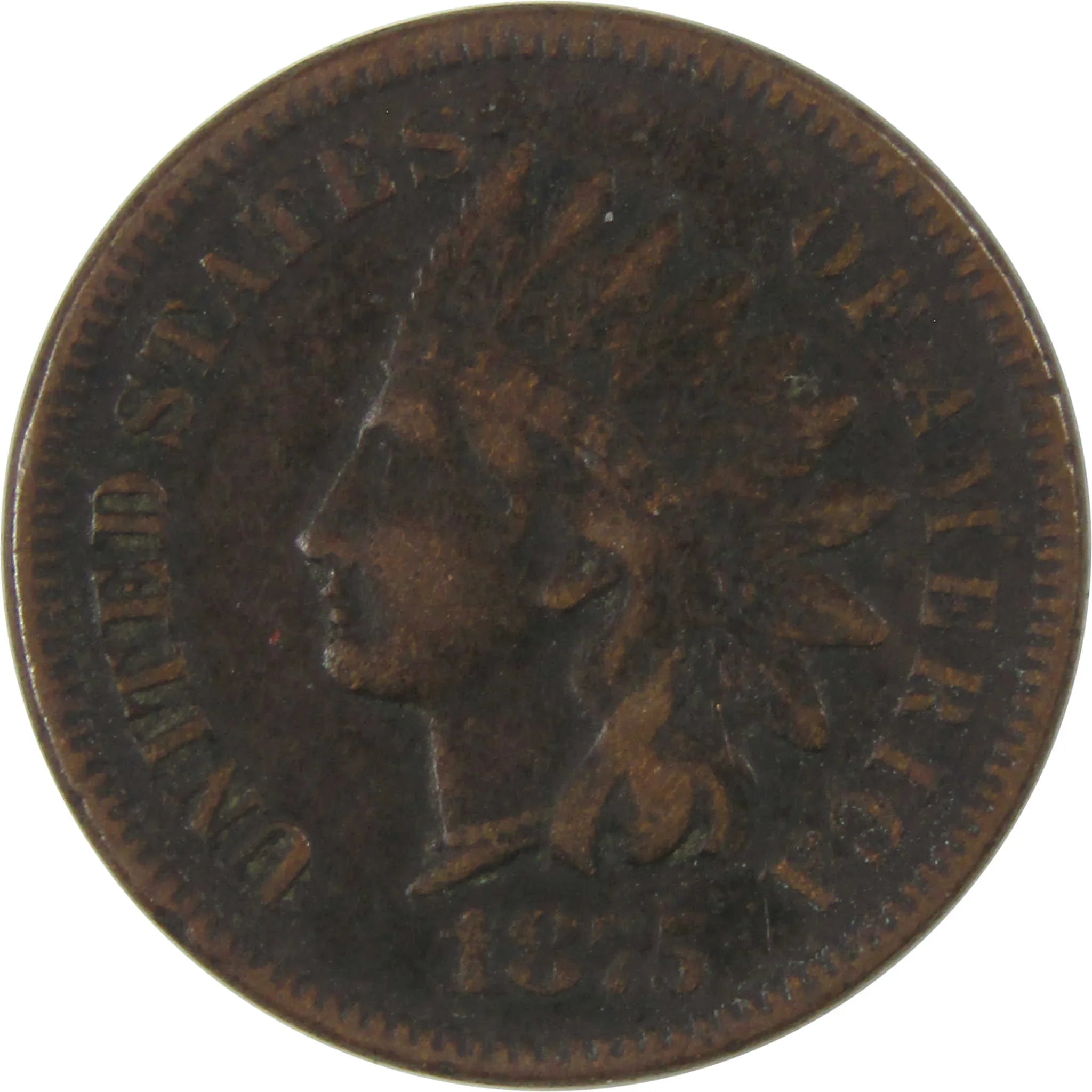 1875 Indian Head Cent F Fine Penny 1c Coin SKU:I23265