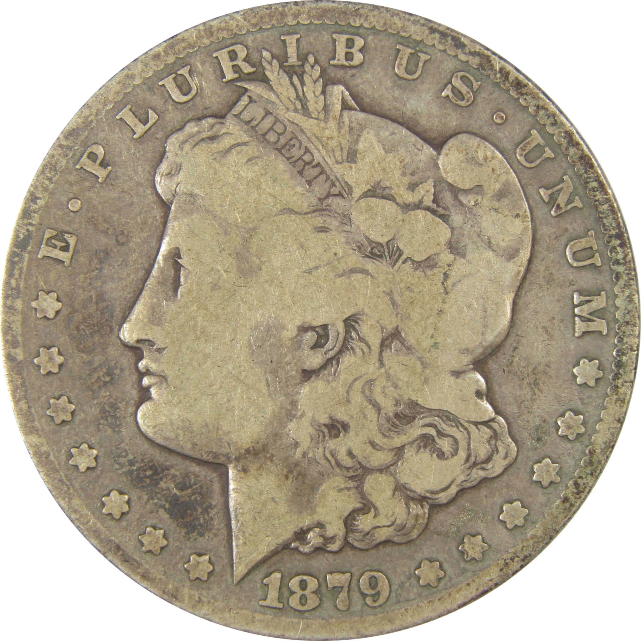 1879 CC Capped Die Morgan Dollar VG Very Good Silver SKU:I24229 - Morgan coin - Morgan silver dollar - Morgan silver dollar for sale - Profile Coins & Collectibles