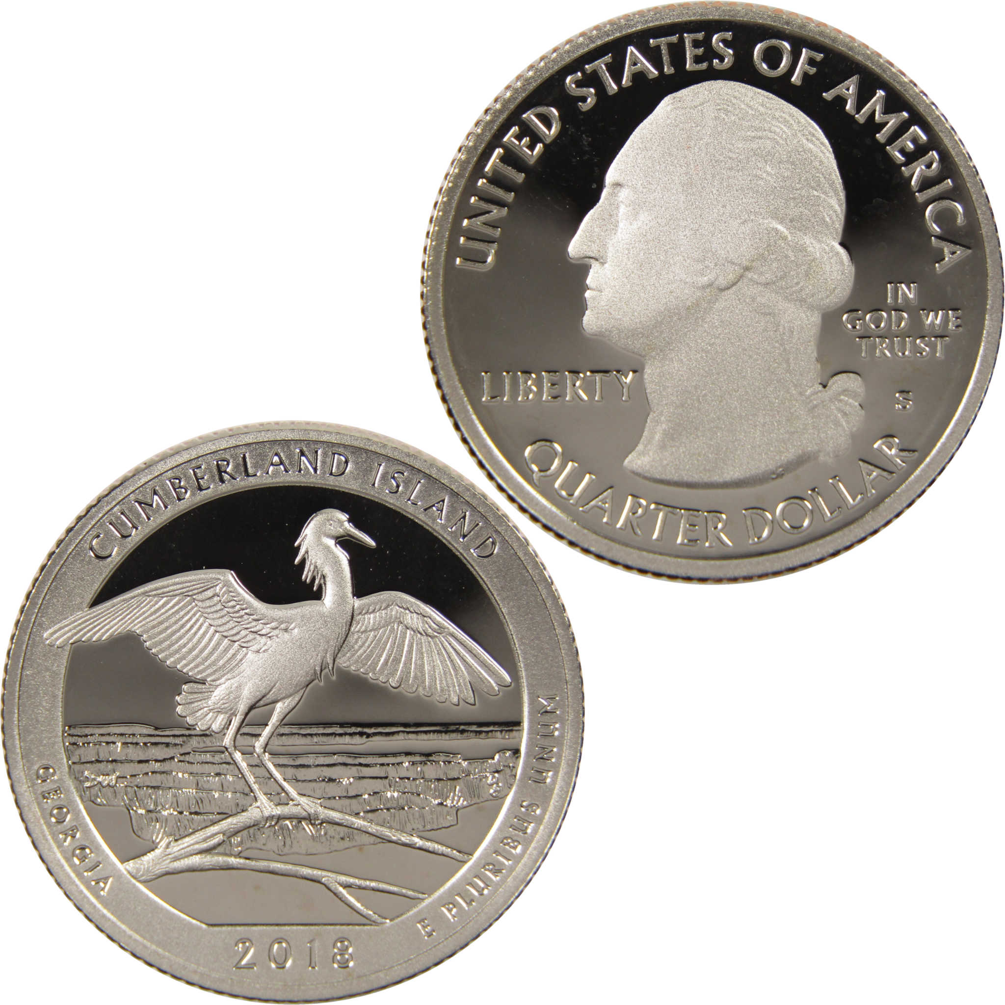 2018 S Cumberland Island National Park Quarter Choice Proof Clad Coin