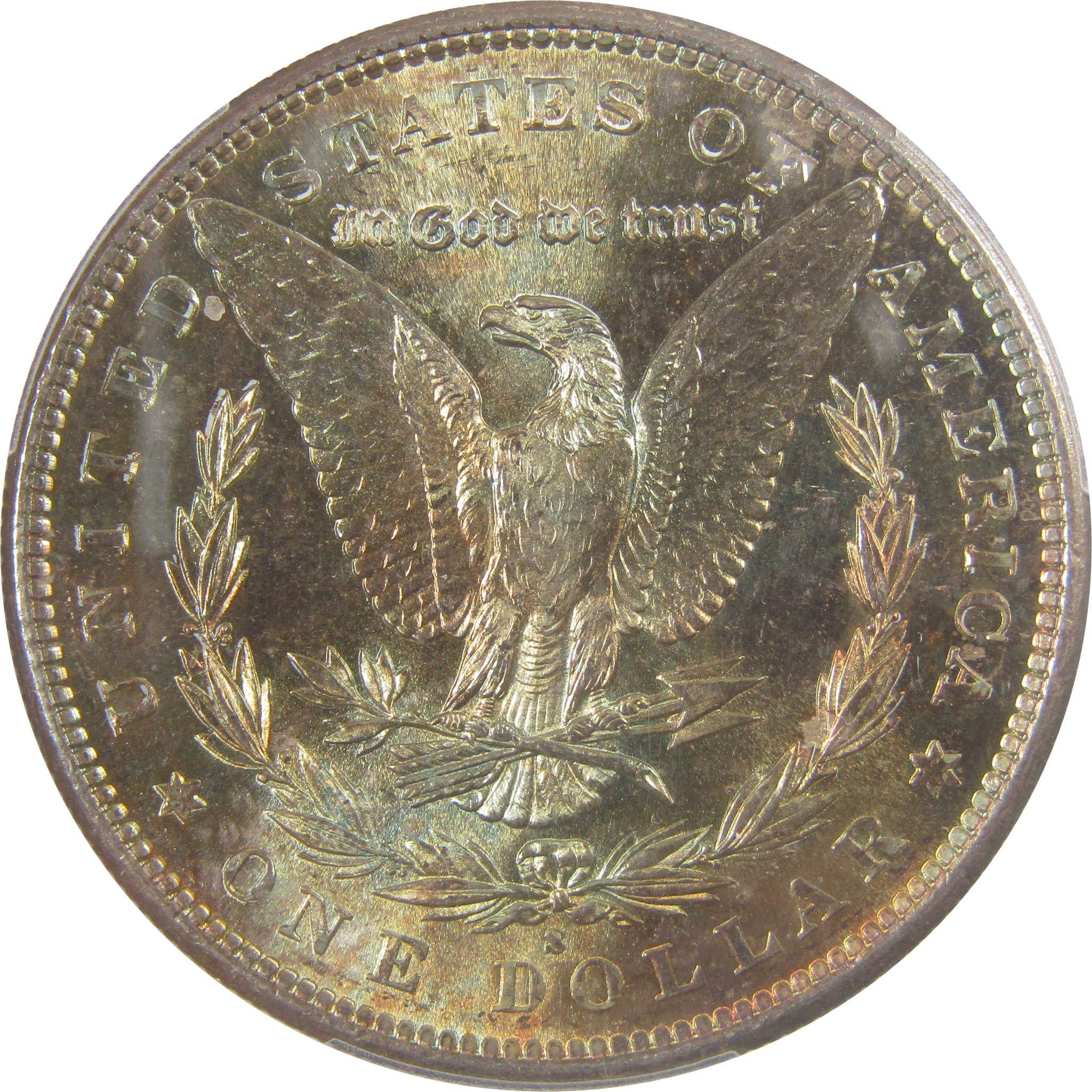 1881 S Morgan Silver Dollar MS 64 PCGS Toned Reverse SKU:I23691