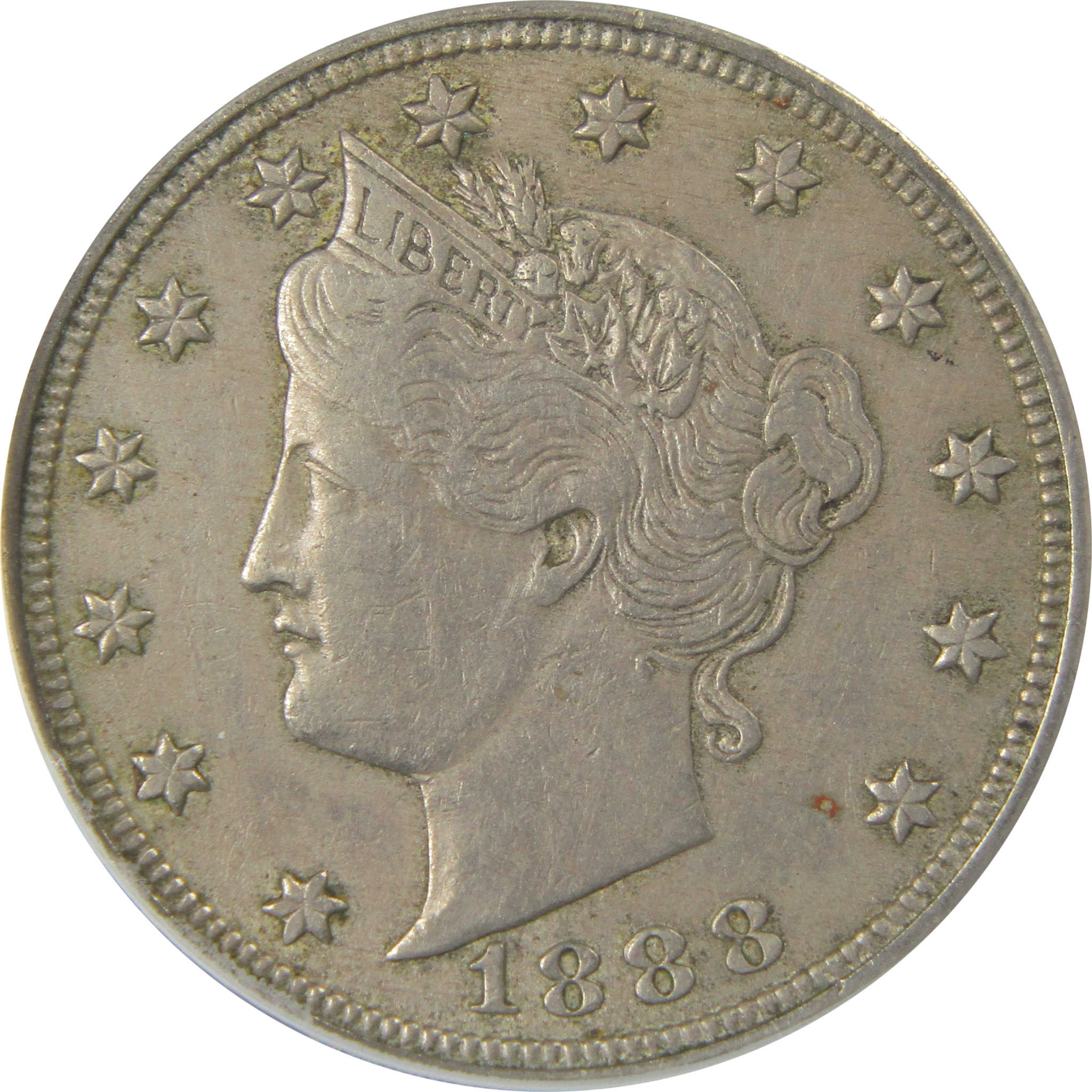 1888 Liberty Head V Nickel EF 45 Details ANACS 5c Coin SKU:I22311